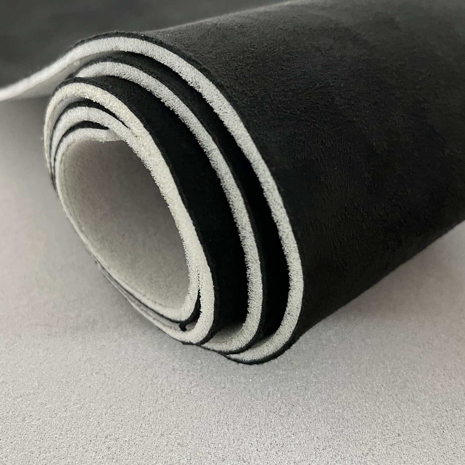 Halero 96    60 Black Car Suede Headliner Fabric With Foam Backing Material 1/9'' 3Mm Automotive Upholstery Liner For Diy Home C