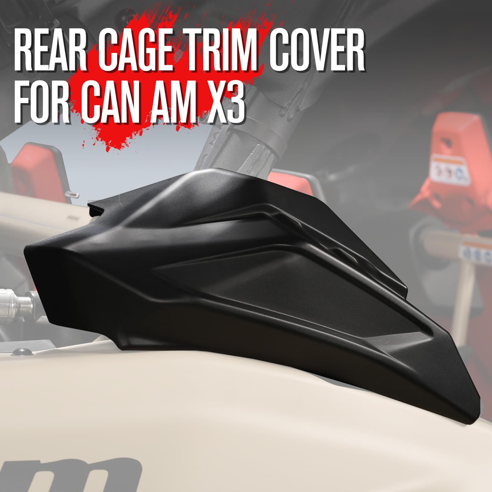 A & UTV PRO 3PCS X3 Lateral Gas Cap Cover & Rear Cage Trim Covers Kit for Can Am Maverick X3 / X3 Max 2017-2024,Protection Plate