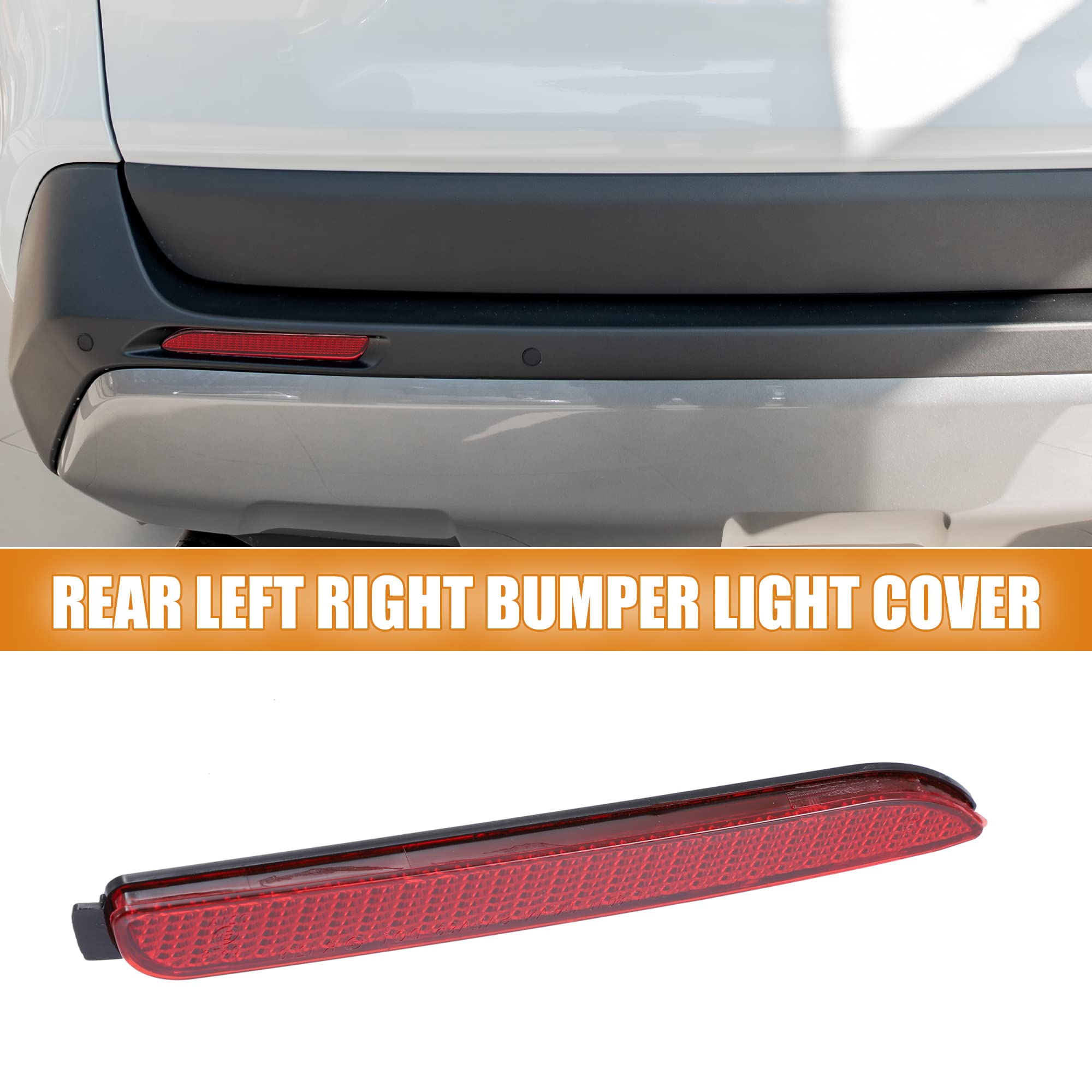 X Autohaux Rear Right Bumper Reflector Light Cover For Toyota Rav4 2019-2021 For Lexus Rc300 2016-2021 81910-08010 Red