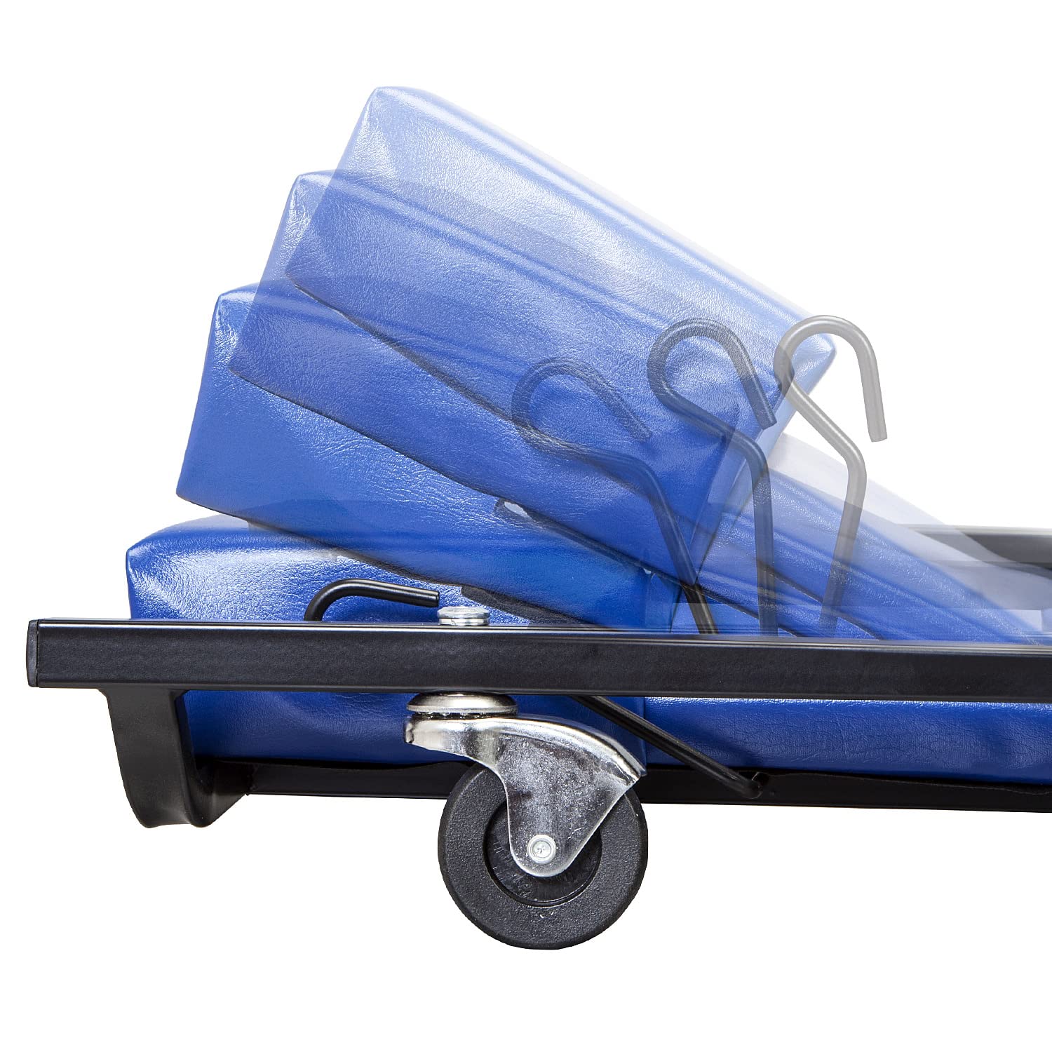 Big Red 40'' Padded Rolling Garage/Shop Creeper With Adjustable Headrest And 6 Casters,Mechanic Cart, Blue Tr6452 Torin