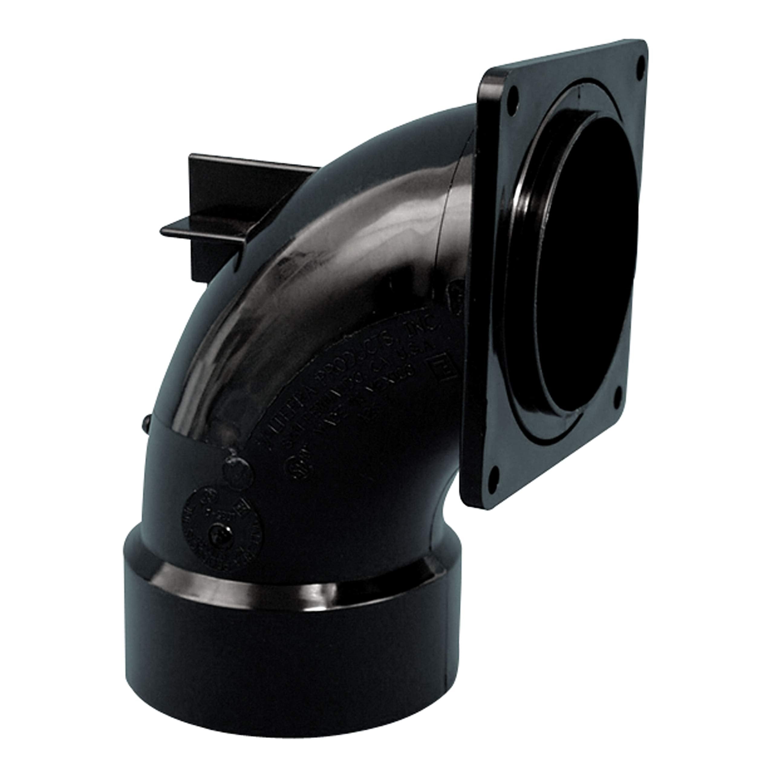 Valterra T1035-1 Flanged Valve Fitting - 90 Ell, 3 Hub x 3 Rotating Flange,Black