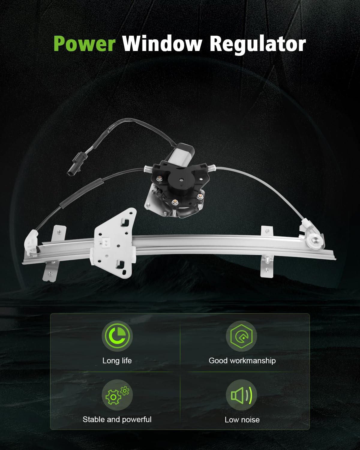 Scitoo Rear Left Power Window Regulator Replacement For 2000-2004 For Dodge Dakota,1998-2003 For Dodge For Durango,741-598