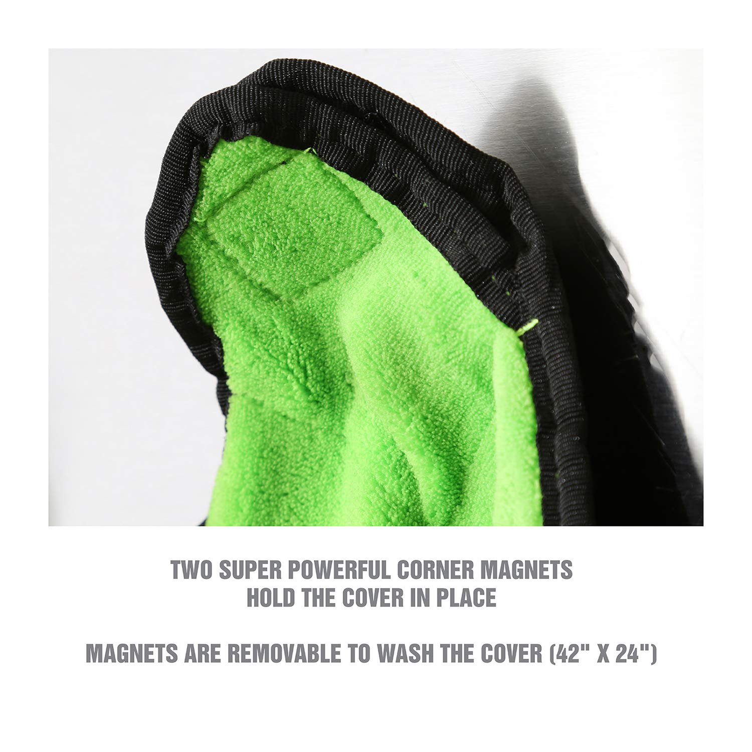 Oemtools 24899 Soft Fleece Fender Cover, Green Work Mat, Automotive Fender Protector, Padded Fender Cover Mechanic Accessories,