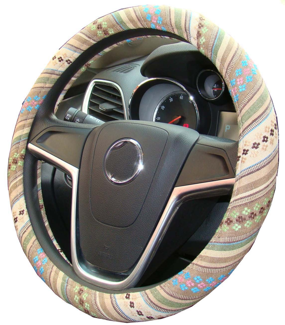 2016 Style Coarse Flax Cloth Automotive Steering Wheel Cover Anti Slip And Sweat Absorption Auto Car Wrap Cover (A)