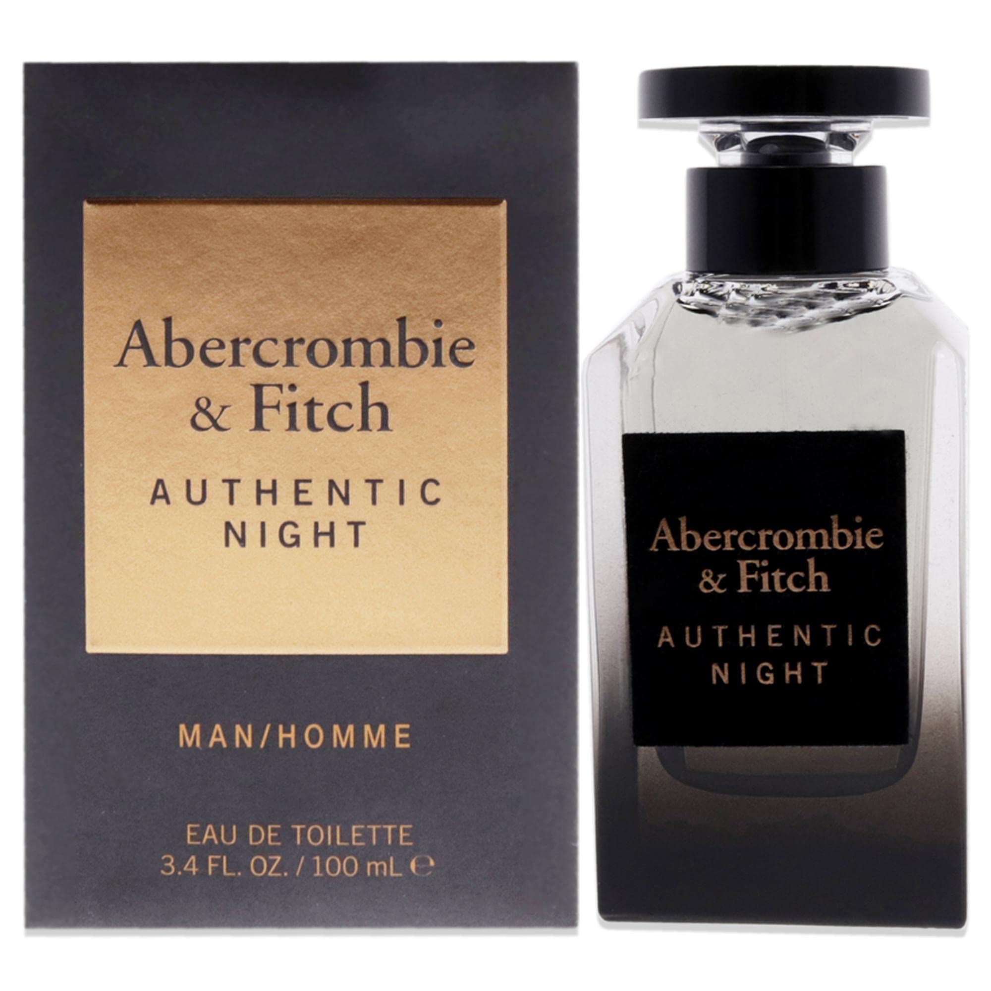 Abercrombie & Fitch Authentic Night Men EDT Spray 3.4 oz-New