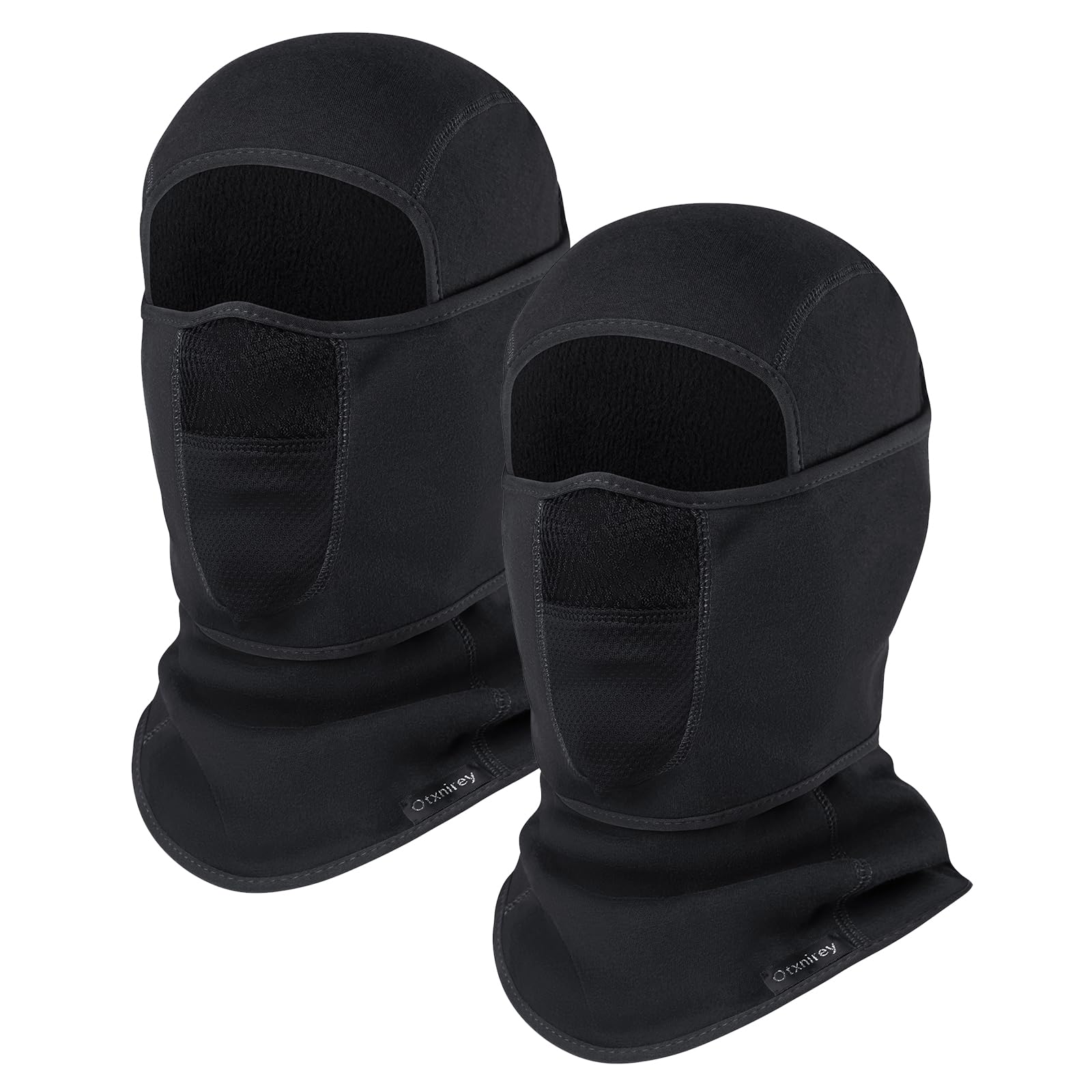 Balaclava Ski Mask (with Breathable Holes) Windproof Winter Fleece Neck Face Warmer for Men&Women(Black+Black)