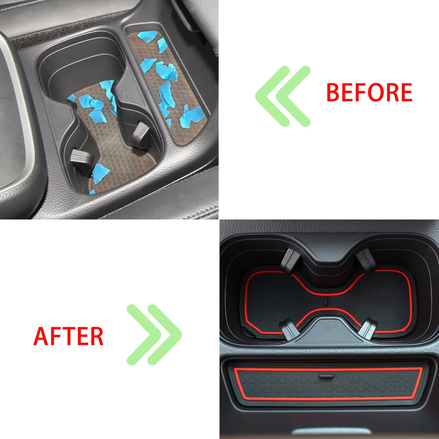 Locoy Center Console Liner For Honda Crv Accessories 2023 2024 2025, For Cr-V Cup Holder Mat, Door Slot Pad, Coaster Trim, Non-S