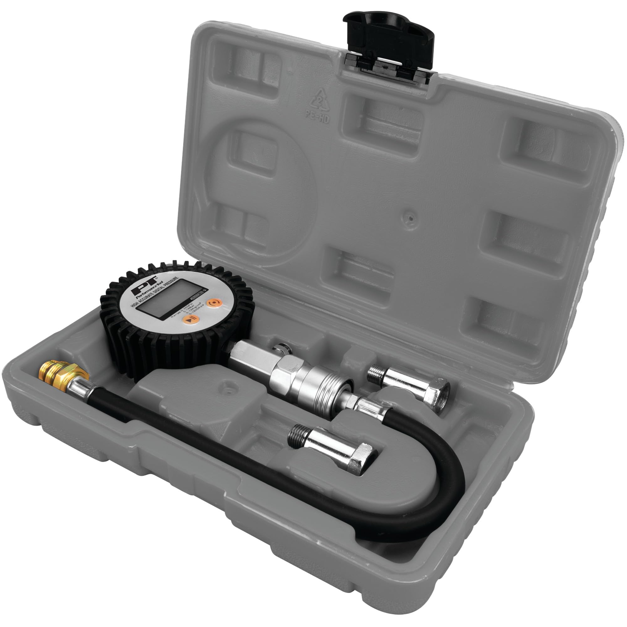 Performance Tool W89747 Digital Compression Tester - Accurate Diagnosis for Engine Performance, 300 PSI Gauge, Quick Disconnect 