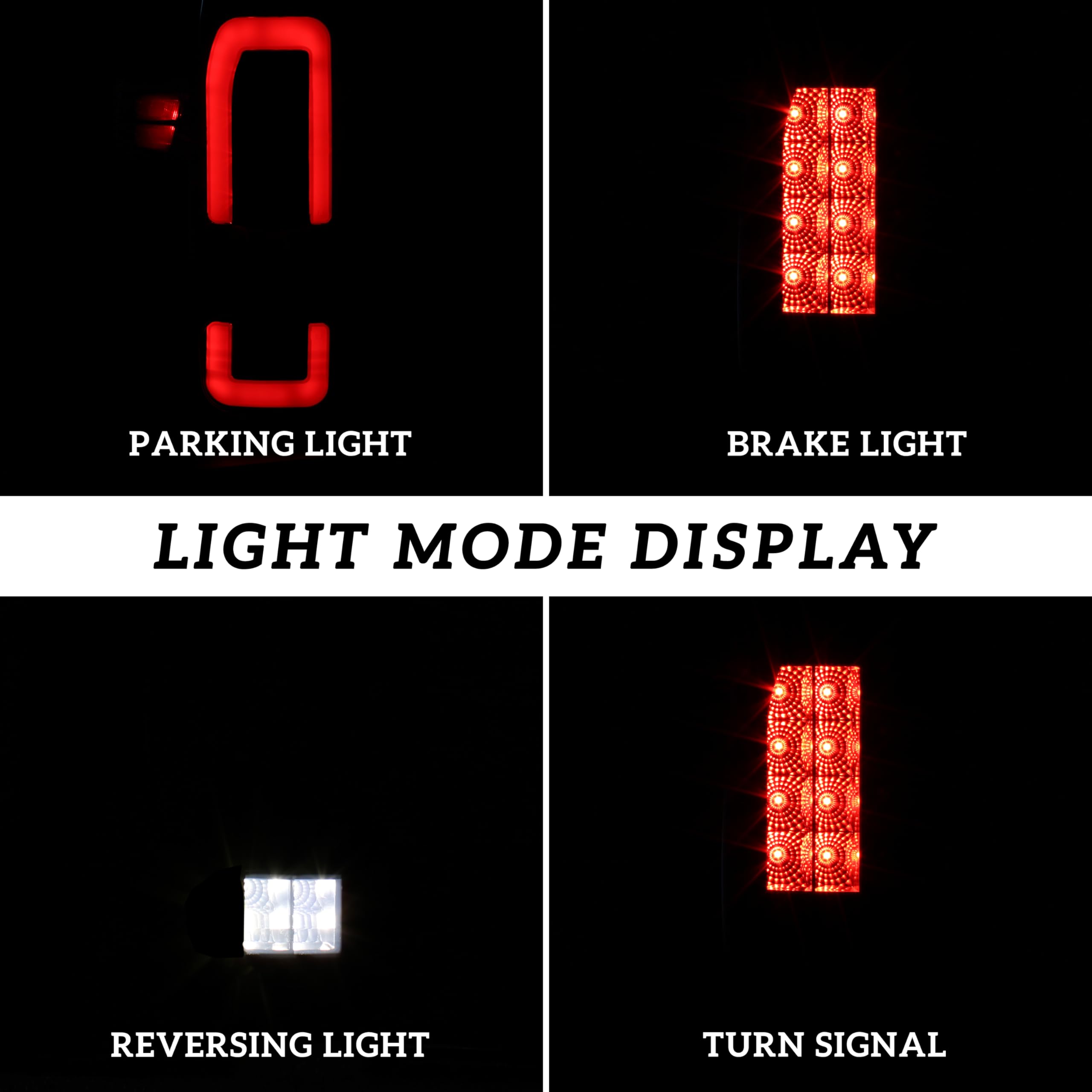 KEWISAUTO Full LED Tail Light for Dodge RAM 2009-2018, NEW UPGRADE Smoked Black LED Reverse Light Rear Brake Light Taillights fo