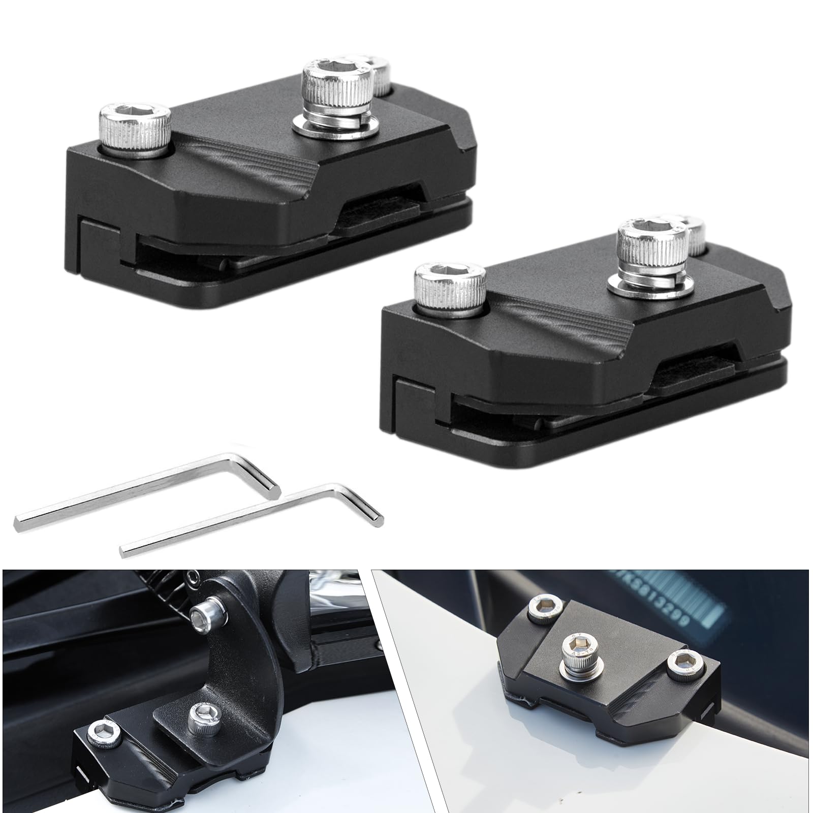 Universal Hood Light Mounting Bracket - Ditch Light Brackets 2PCS for Led Light Bar Work Light Pods Mounting Bracket Kit Aluminu