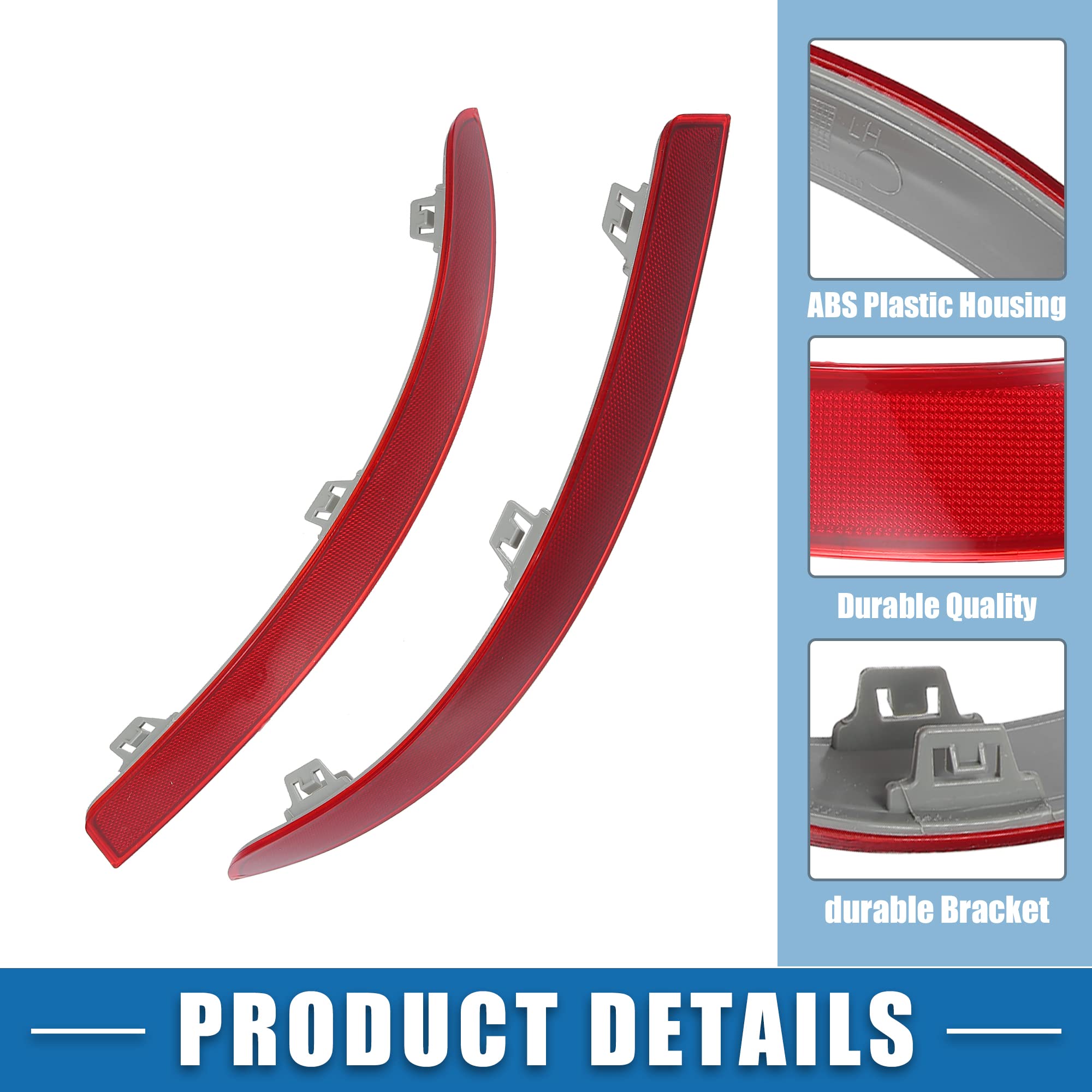 A Absopro Rear Bumper Reflector Light 1668200374 For Mercedes Benz Gls450 2017-2019 Abs Red Gray