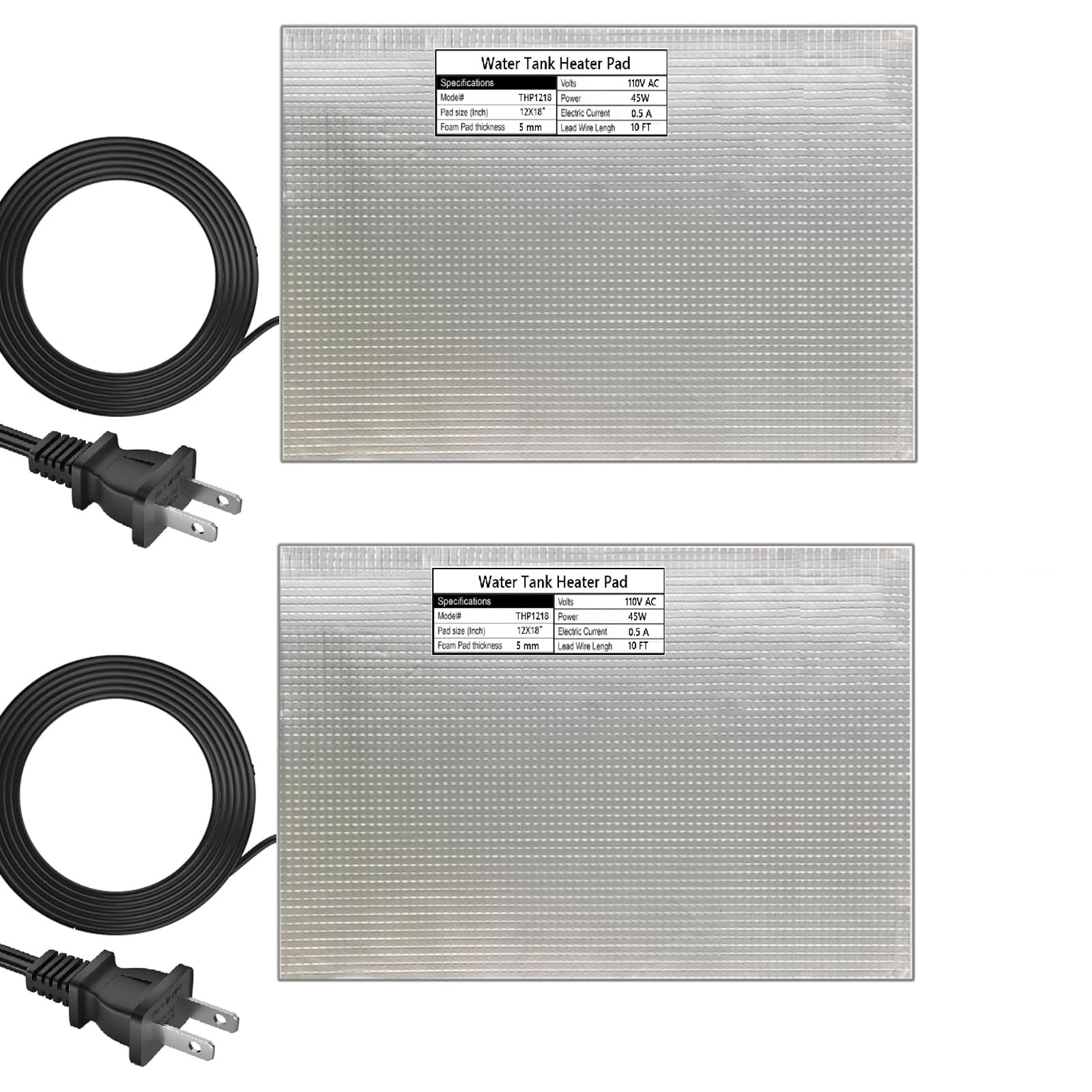 H&G lifestyles RV Holding Tank Heater Pad Use with Up to 50 Gallons Fresh Water 120V 12'' x 18'' Holding Tank Heating Pad with C