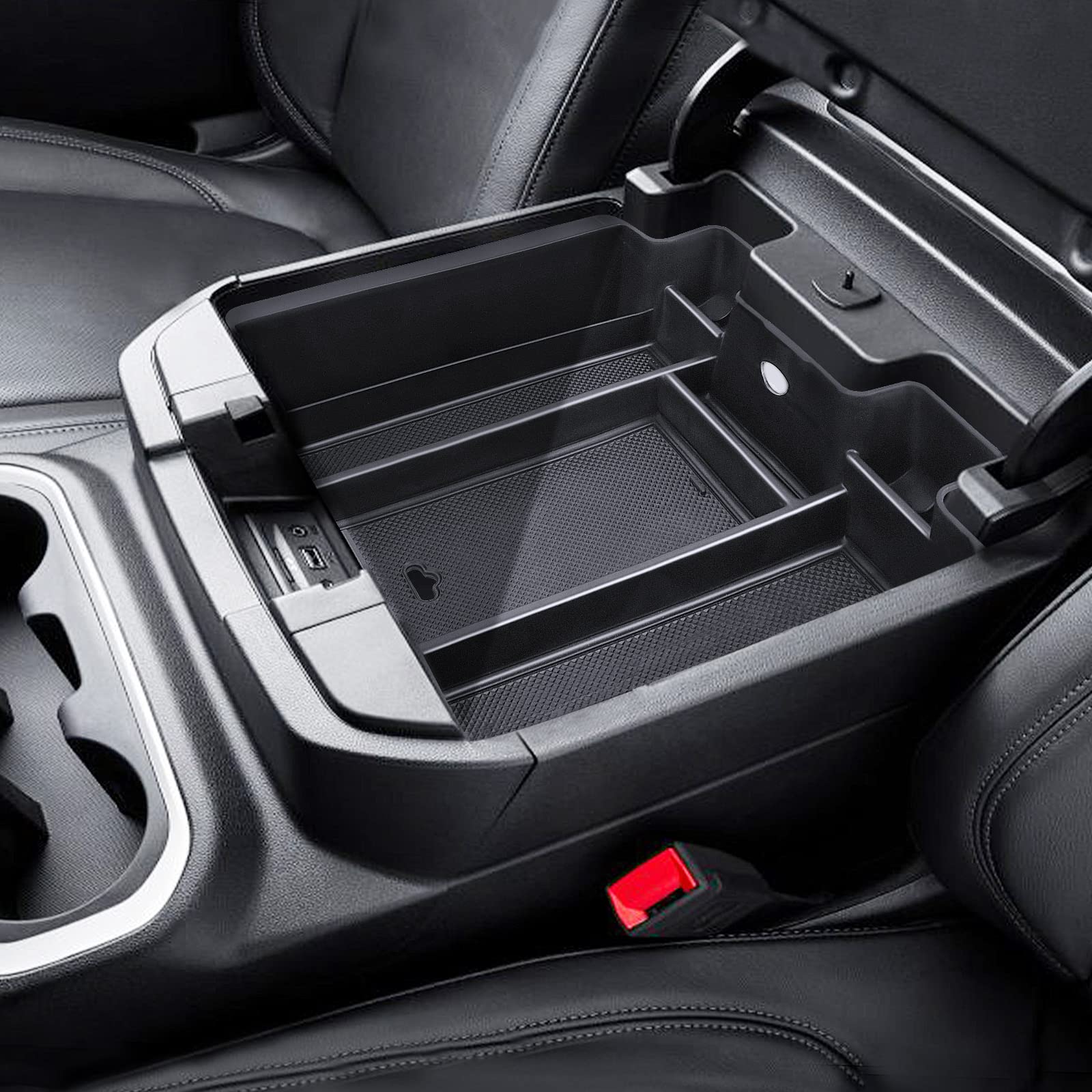 Center Console Organizer Compatible With 2019-2022 Gmc Sierra/Chevy Silverado 1500 And 2020 2021-2023 Sierra/Silverado 2500Hd/35