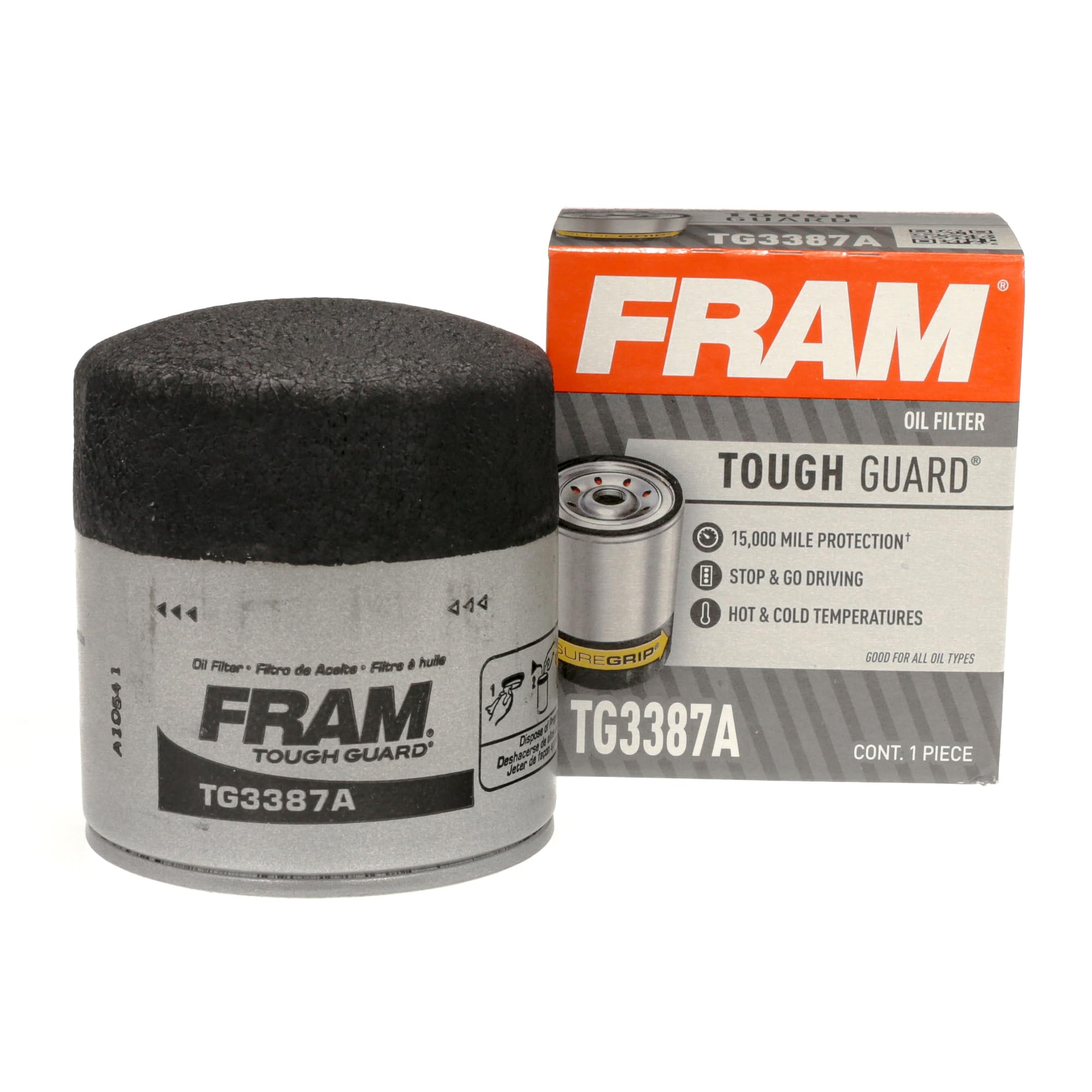 Fram Tough Guard Replacement Oil Filter Tg6607, Designed For Interval Full-Flow Changes Lasting Up To 15K Miles