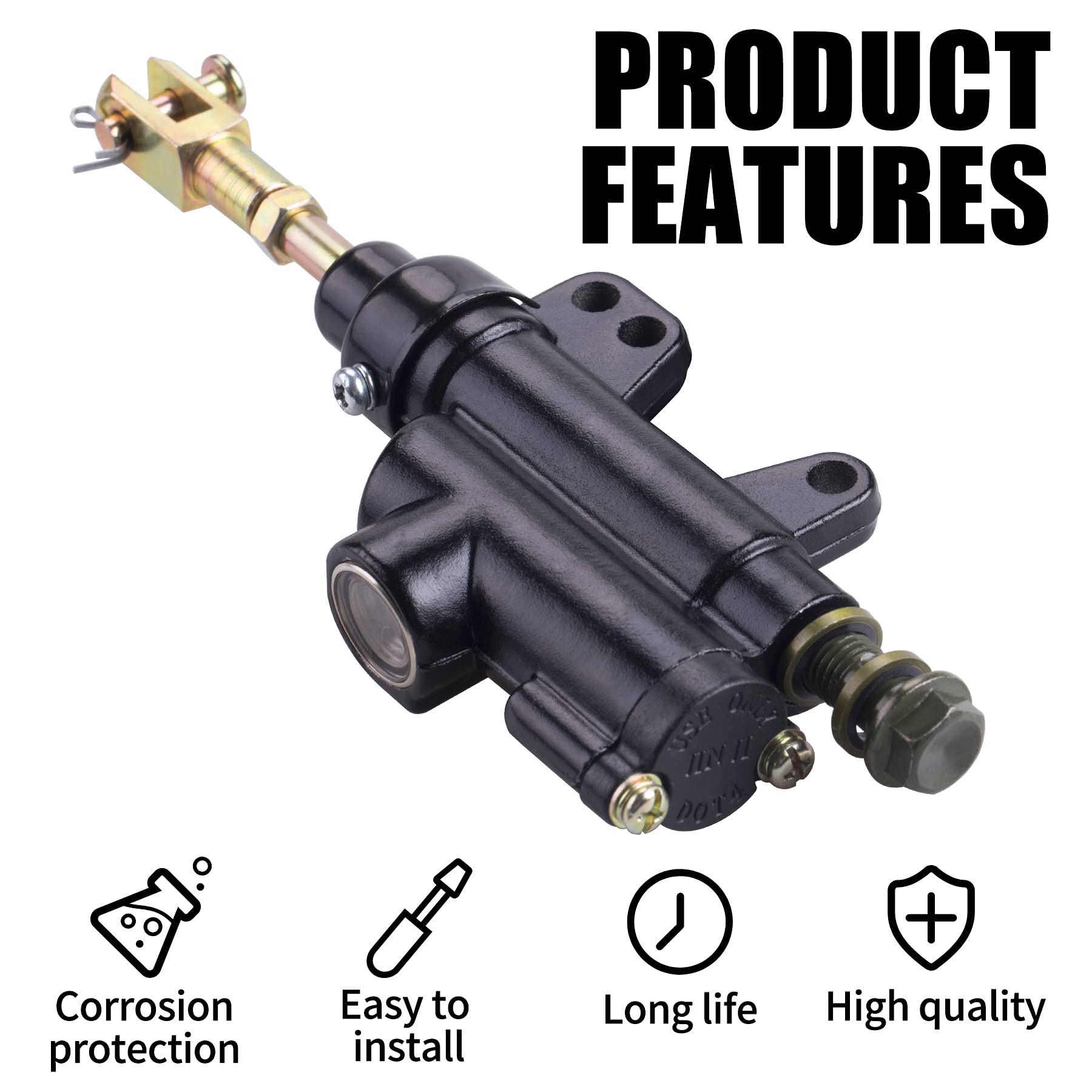 Cncmotok Rear Brake Master Cylinder Coolster 10Mm For 50Cc-125Cc Atvs Taotao Bms Roketa For Chinese Atv Dirtbike