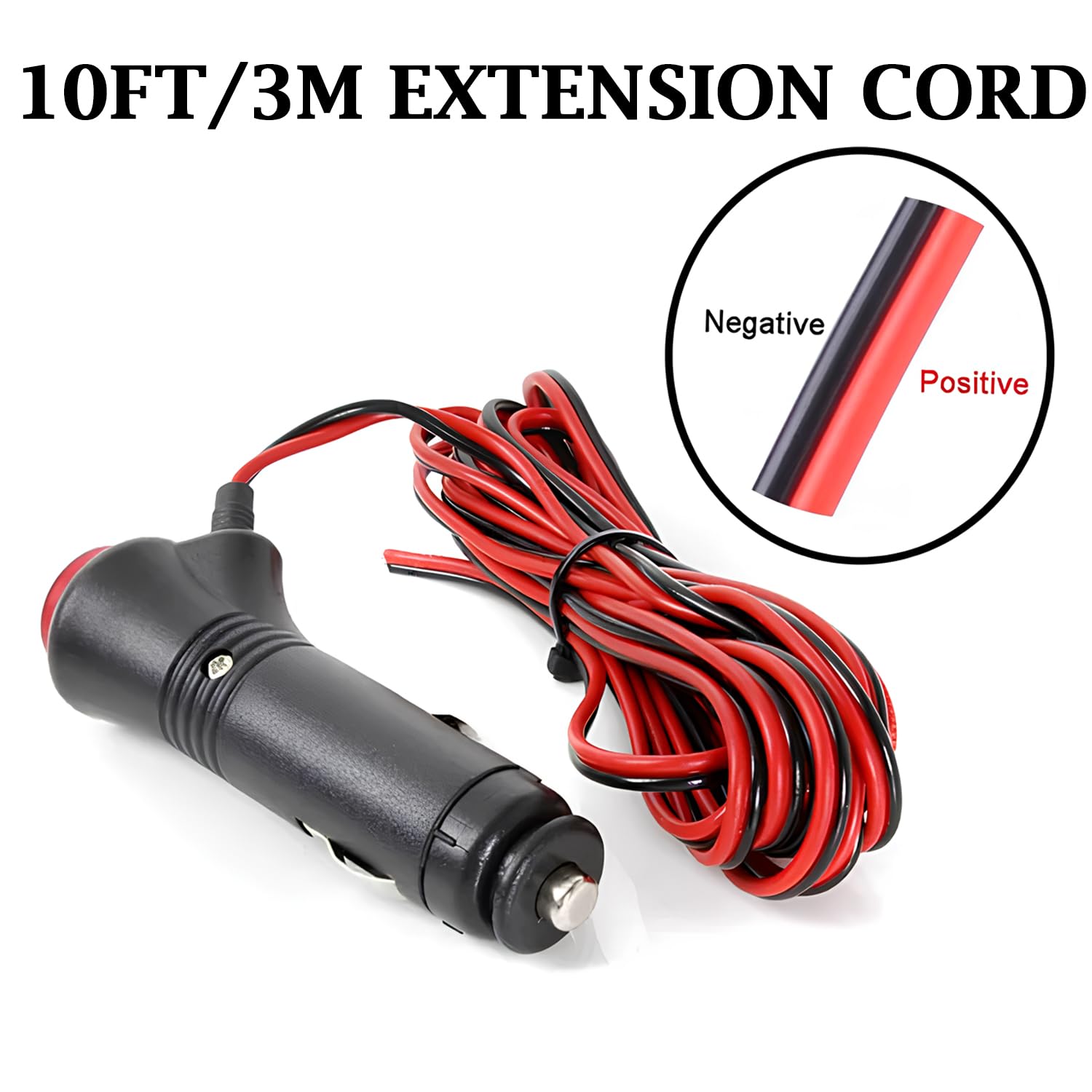 Universal Motorcycle Truck Car Cigarette Lighter Power Plug Cable Adapter Male Lighter With Switch Button Built-In 12V-24V 5A (1
