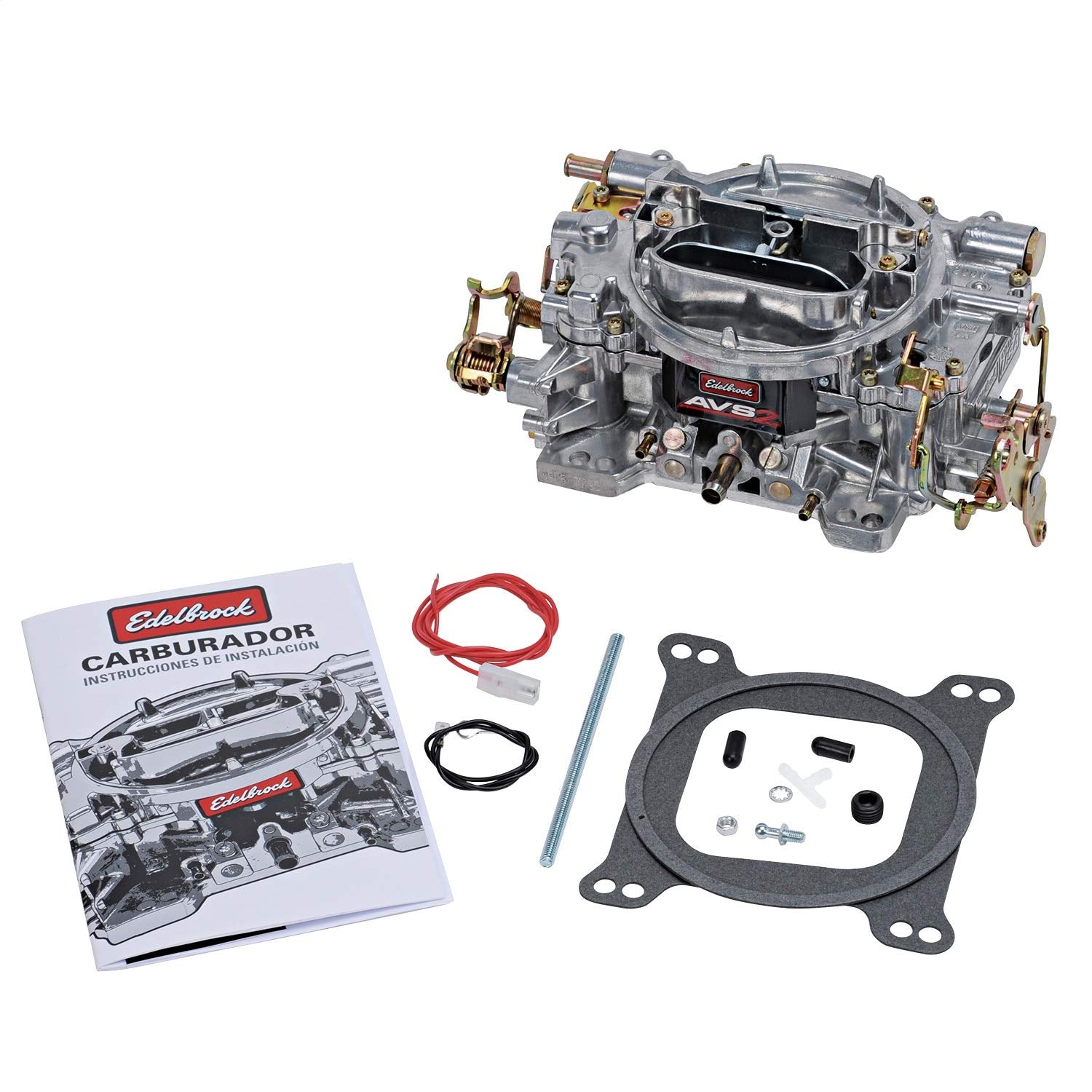Edelbrock AVS2 Series Carburetor 650 cfm Square Flange Non-EGR Manual Choke Model 1905