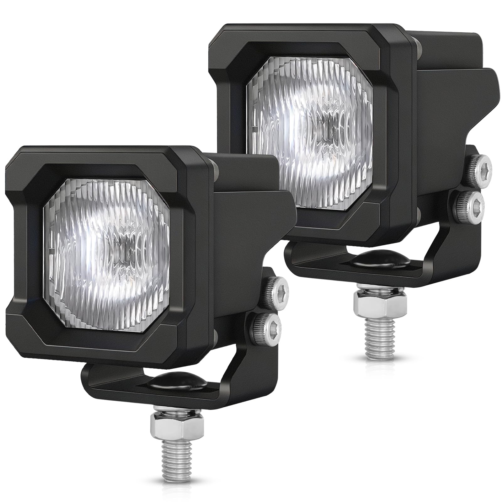 LED Pods, OFFROADTOWN 2inch 50W LED Cubes Driving Lights Pods Bumper Light Ditch Fog Reverse Light for Truck Pickup UTV ATV SUV 