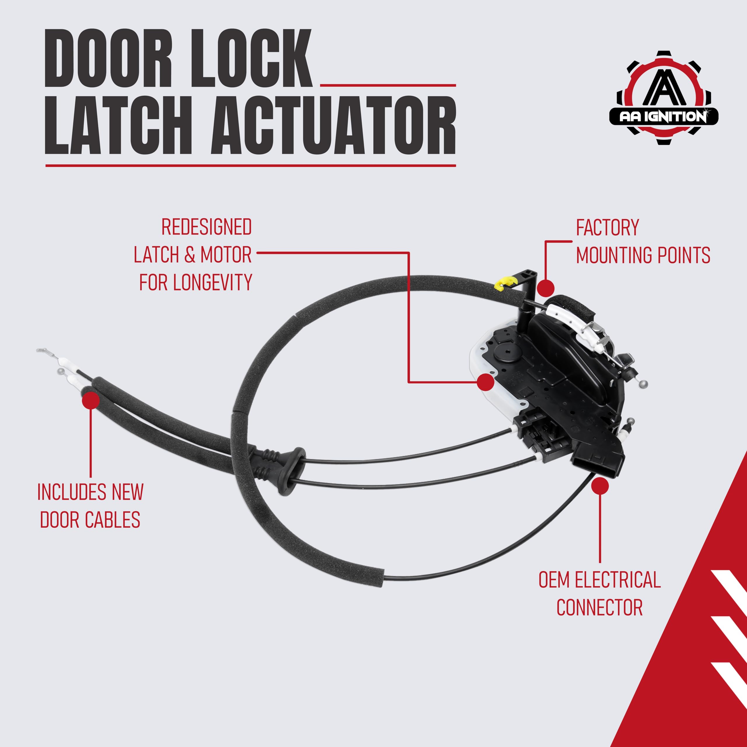 Door Lock Actuator Latch Assembly Replacement By Aa Ignition - Front Left Driver Side - Compatible With Nissan - 2008-2015 Rogue