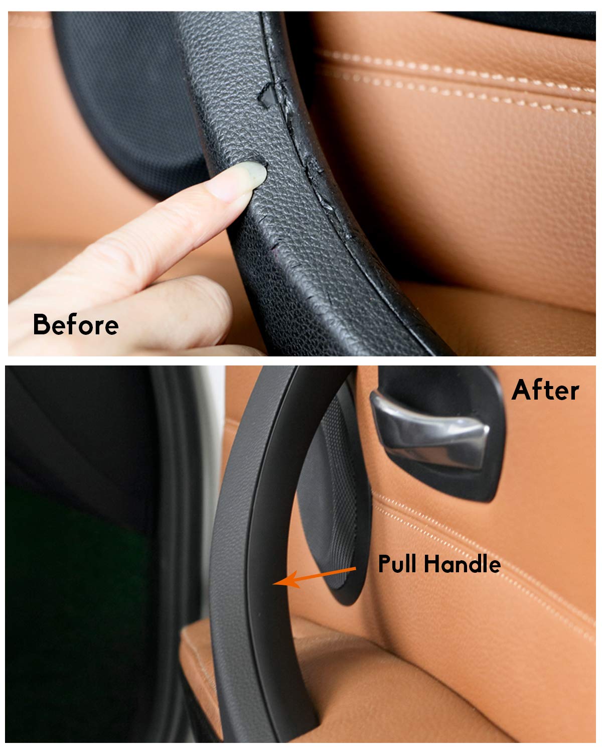 Jaronx Left Side Door Pull Handle For Bmw 3 Series E90/E91, Left Rear Door Handle Inner Part Door Support Bracket Door Panel Handle (Fits:Bmw 323 325 328 330 335 2004-2012)(Beige)