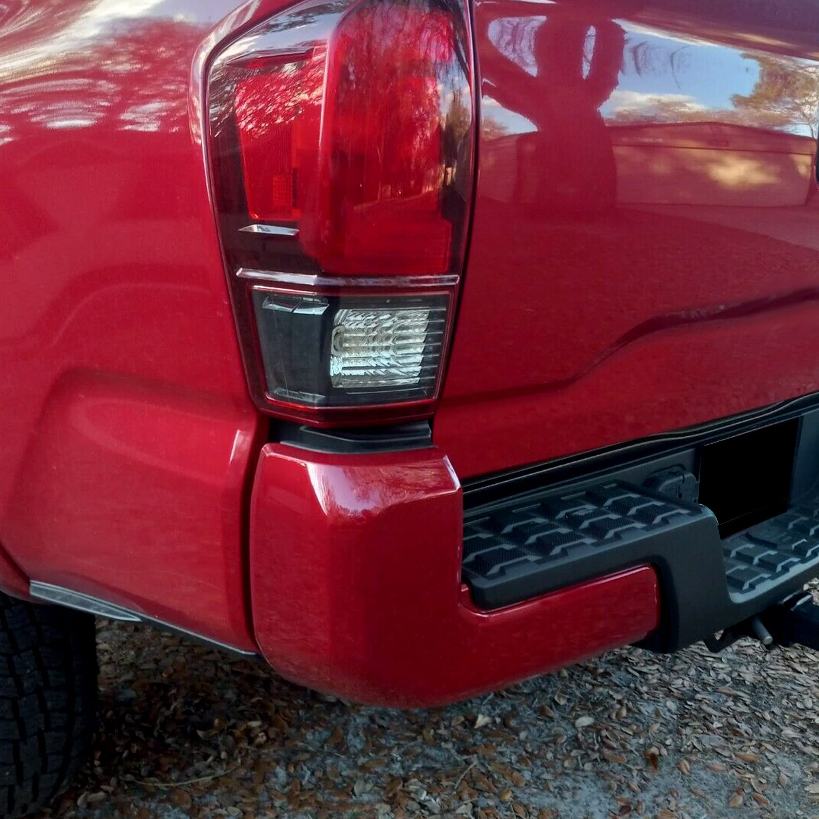 HECASA Rear Bumper Outer Extension Bracket Driver Side LH, Plastic, Black, Compatible with Tacoma 2016-2022, Model MO-515