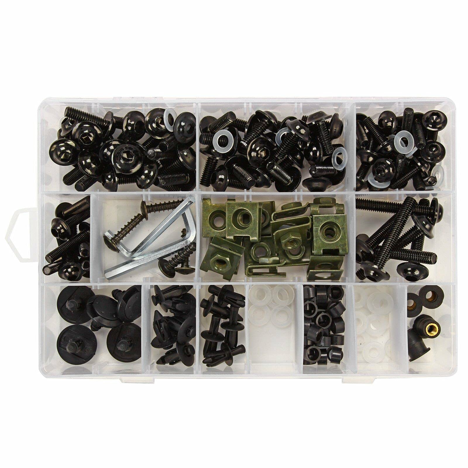 Baclaugh Complete Fairing Bolts Screws Bodywork Kit Replacement For Kawasak Suzuki Honda Ducati Yamaha Bmw Gsxr Motorcycle Black