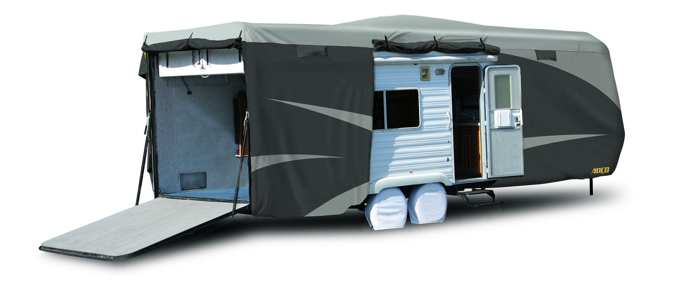 Adco 52276 Designer Series Sfs Aqua Shed Toy Hauler Rv Cover - 33'7 - 37' , Grey