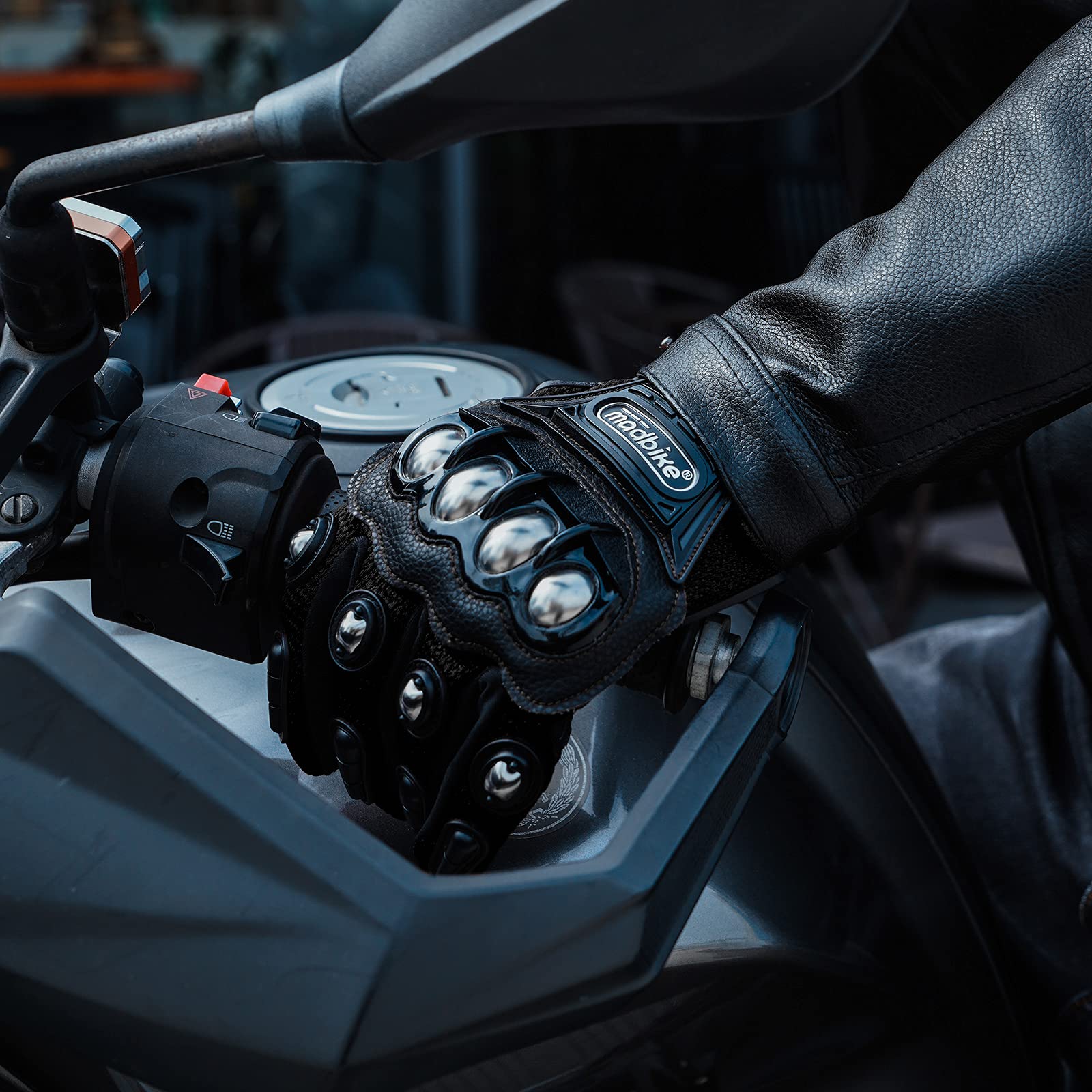 Ilm Touchscreen Alloy Steel Outdoor Gloves Motorcycle Powersports Racing Gloves (Xl, Black) Model 10C