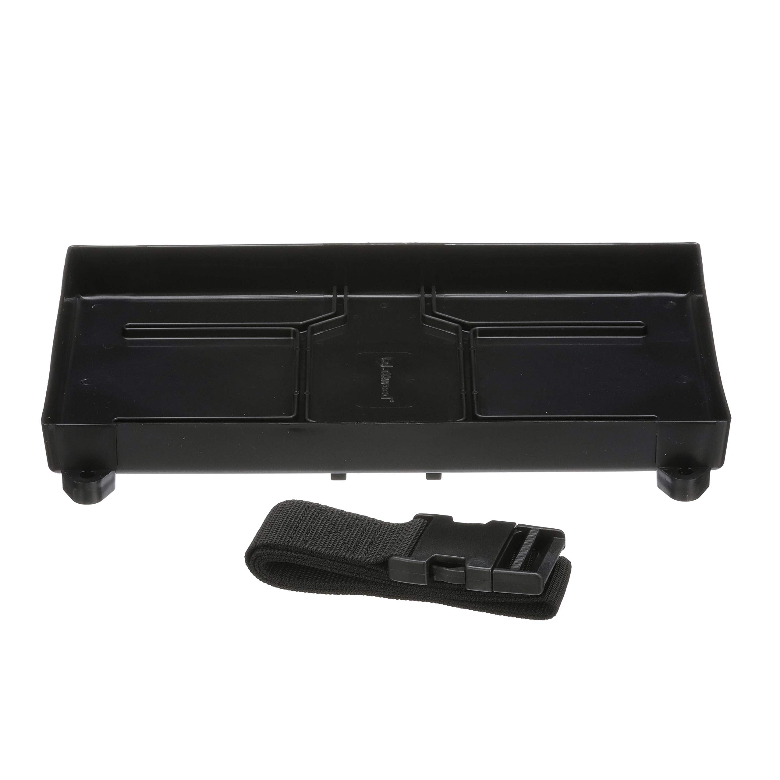 Attwood 9093-5 Battery Tray With Strap, 27/27M Series Battery, 12 3/8-Inches L X 7 1/8-Inches W, For Up To 10 1/2 Inches Tall