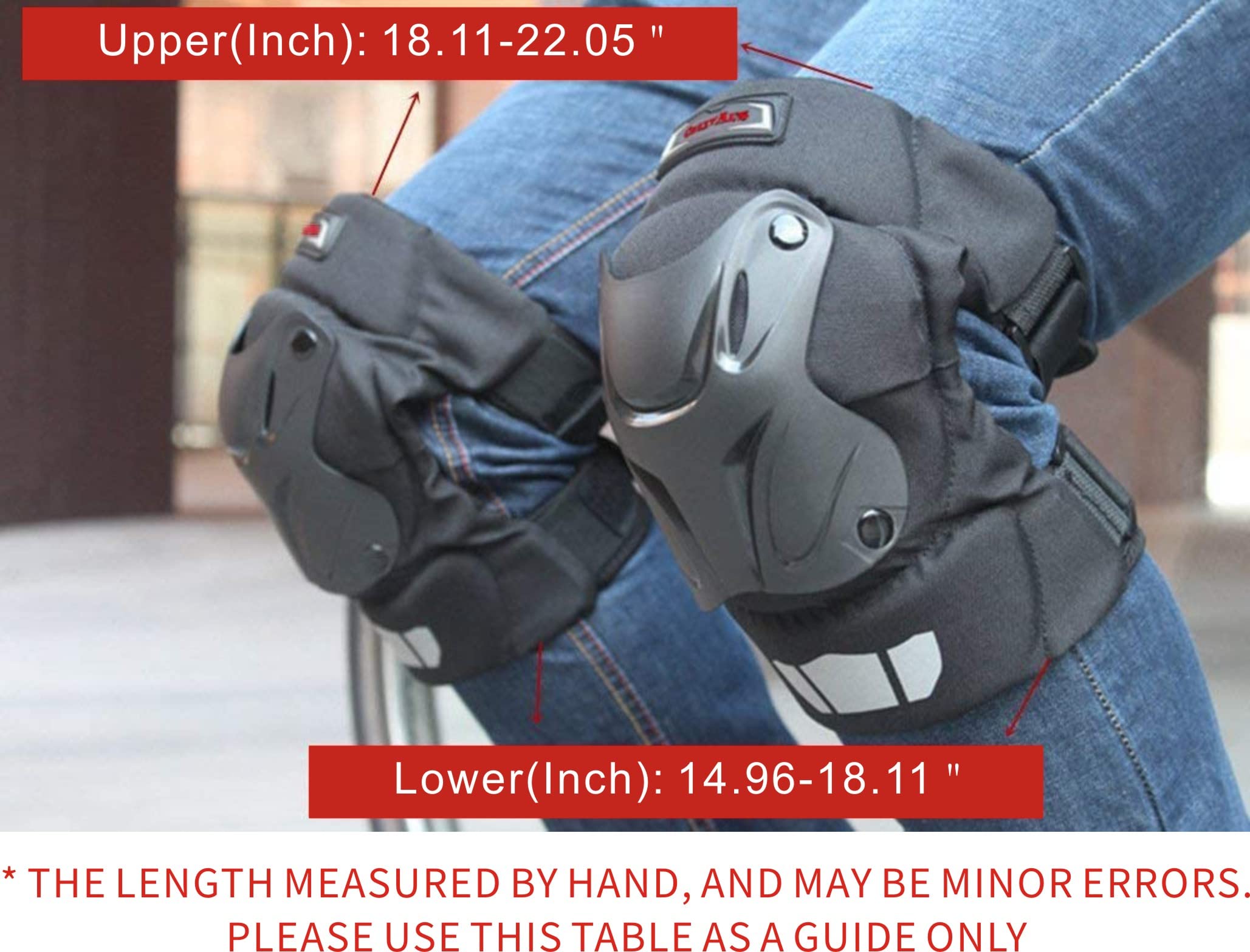 Crazy Al'S Cak Motorcycle Motocross Racing Knee Guards Pads Braces Protective Gear Black