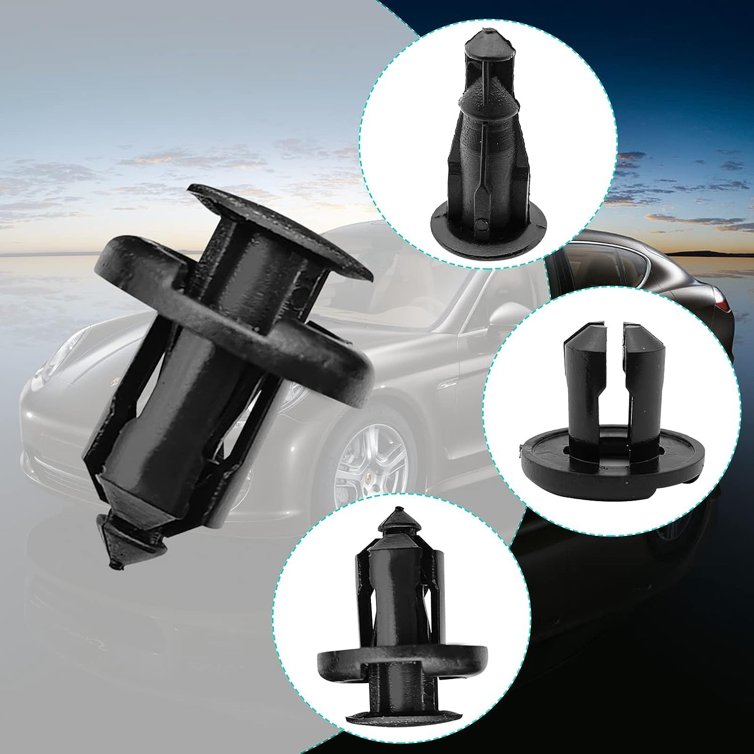 100PCS Bumper Fender Clips, 10mm Fender Liner Clip Compatible with Honda CR-V Accord Civic Acura, 1PCS Fastener Remover 91503-SZ