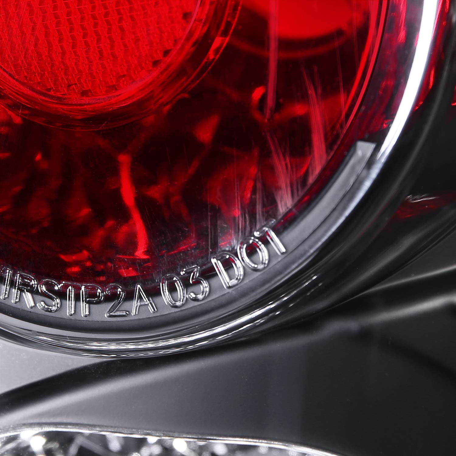 Amerilite Black Replacement Brake Tail Lights Set For Ford Excursion/Econoline Van - Passenger And Driver Side