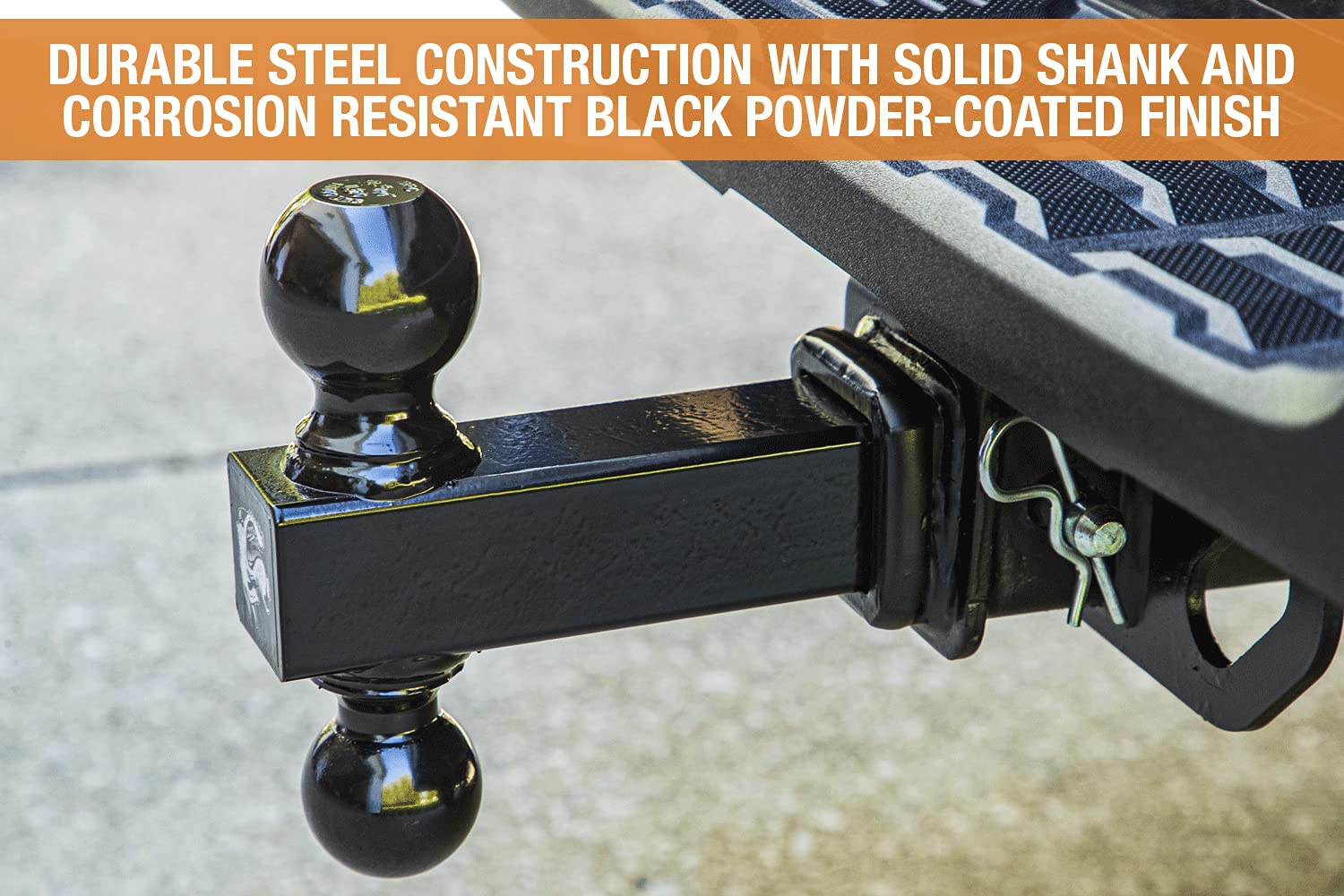 Buyers Products 1802215 Double Ball Mount (Black With 2 And 2.3125 Balls)
