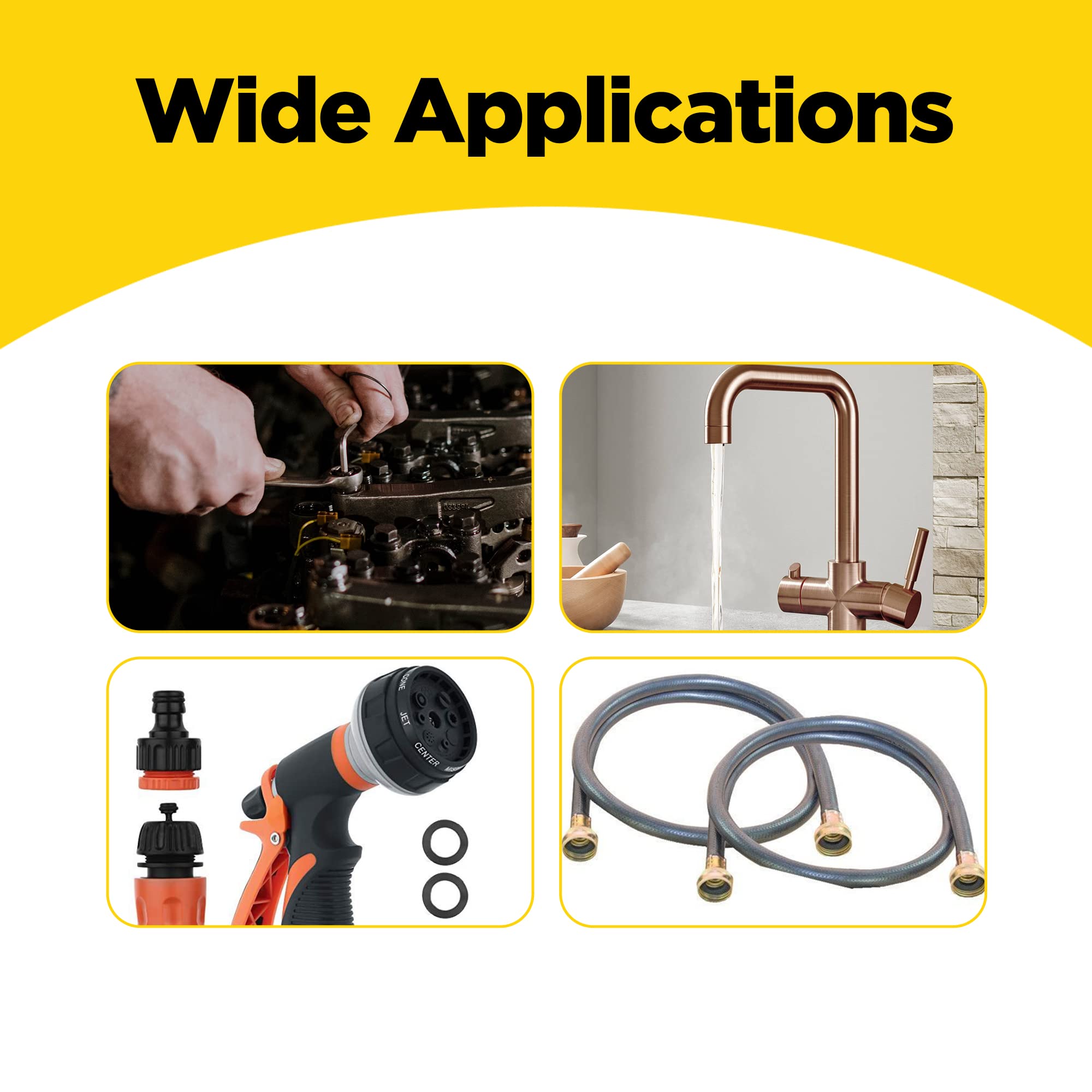 300 PCS Rubber O-Ring Assortment Kit Set,O Rings Seal Gasket Rubber Washer Assortment Rubber,O-Rings Gaskets Washers for Car,Pro