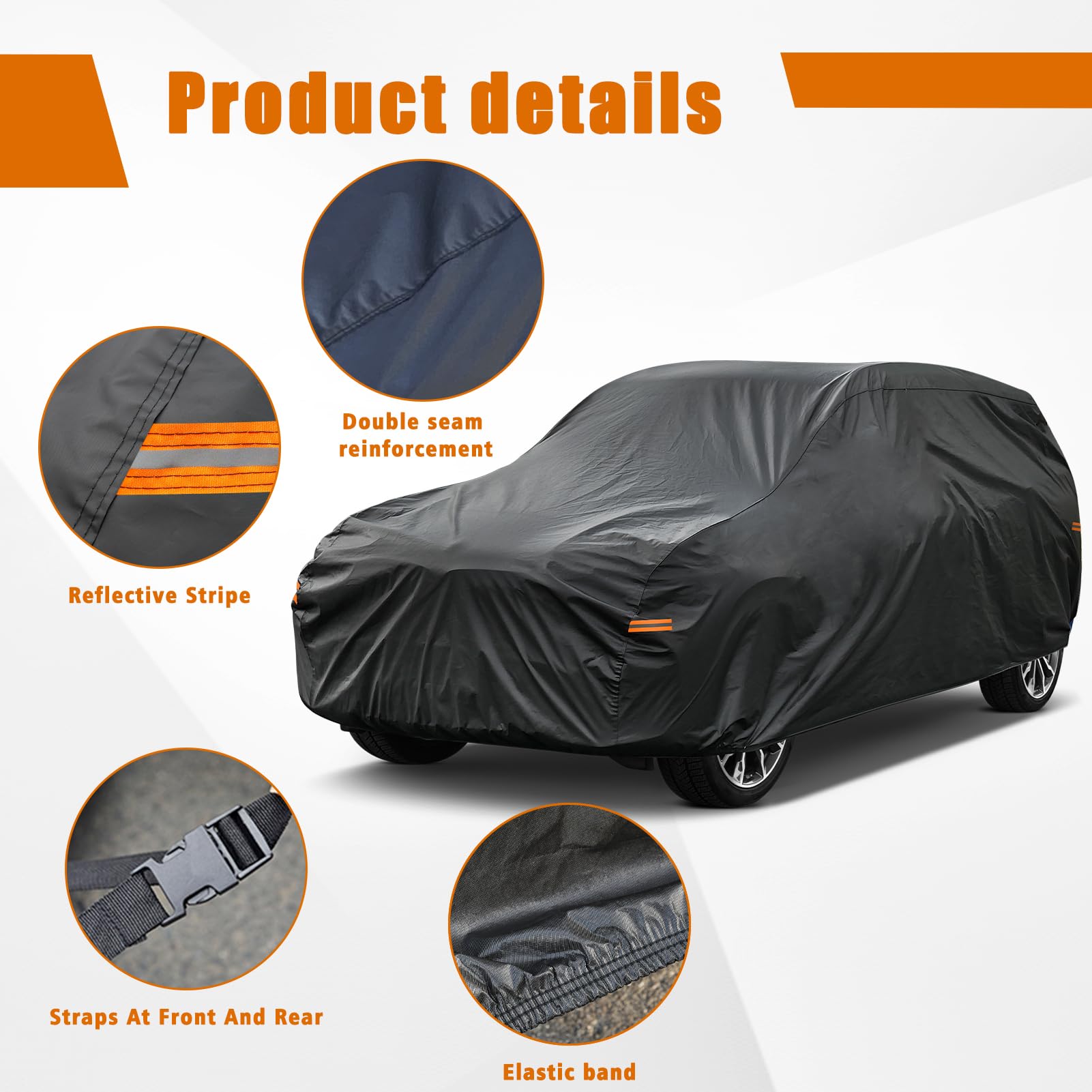 Kayme 7 Layers Suv Car Cover Custom Fit For Bmw X7 (2018-2024 Waterproof All Weather For Automobiles, Outdoor Full Cover Rain Su