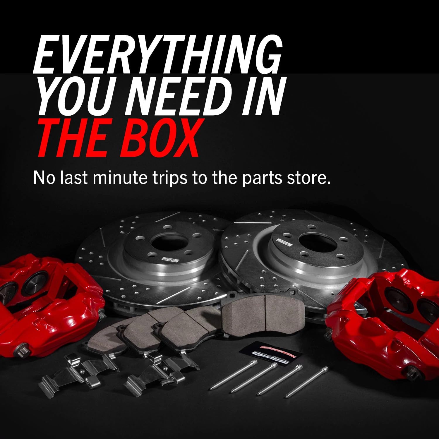 Power Stop (Kc1302) 1-Click Performance Brake Kit With Calipers For Ford Mustang 1999-2002 [Model Specific]