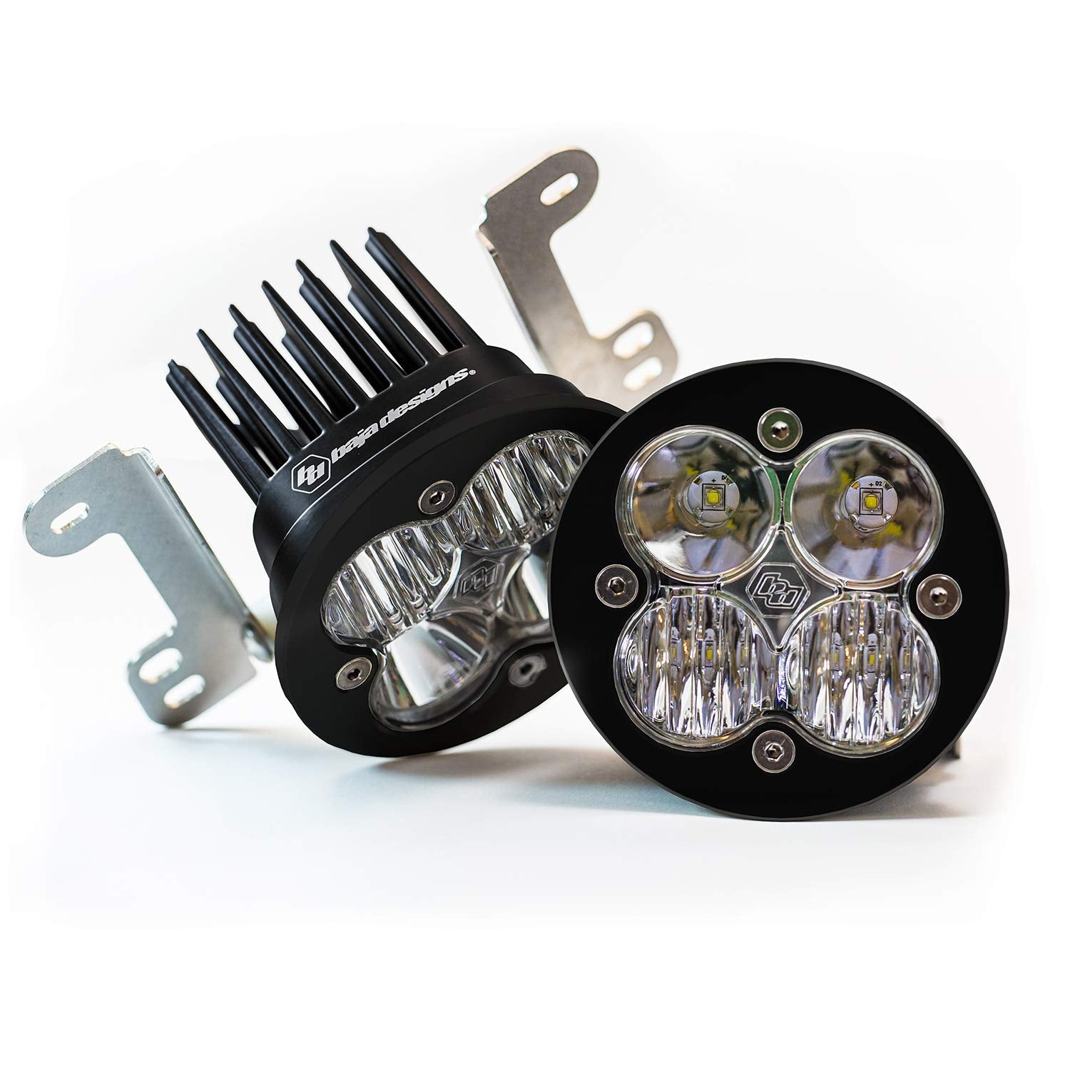 Baja Designs 587503 Squadron, Vehicle Specific LED Fog Pocket Kit (Jeep, Squadron-R Sport, JK), Black