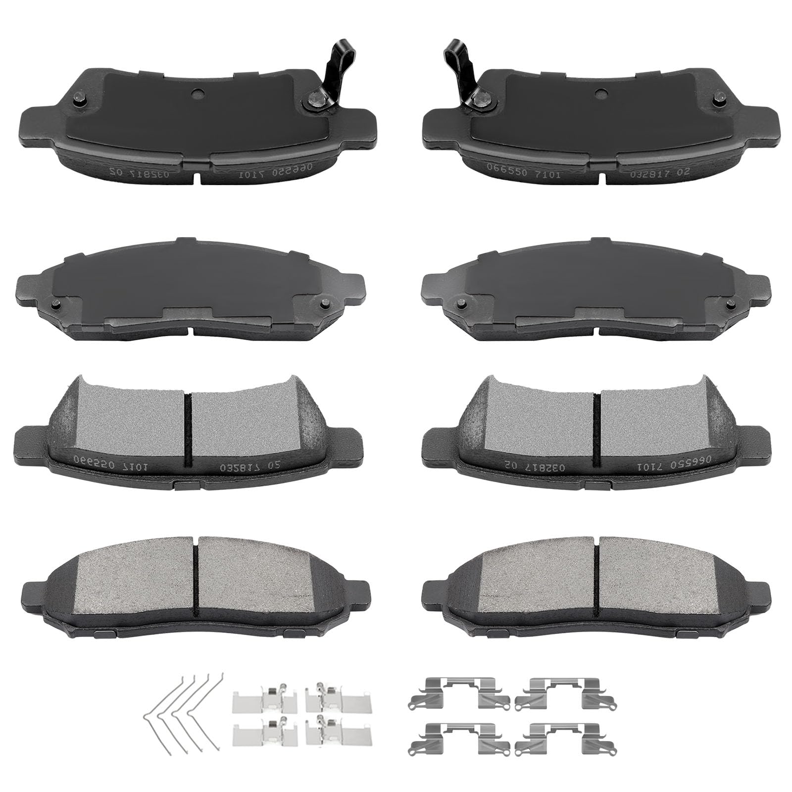 AUTOMUTO 8PCS Front & Rear Disc Brake Pads Set D1100 D1094 For Nissan Frontier 2005-2019,For Nissan Xterra 2005 200-2015,For Suz