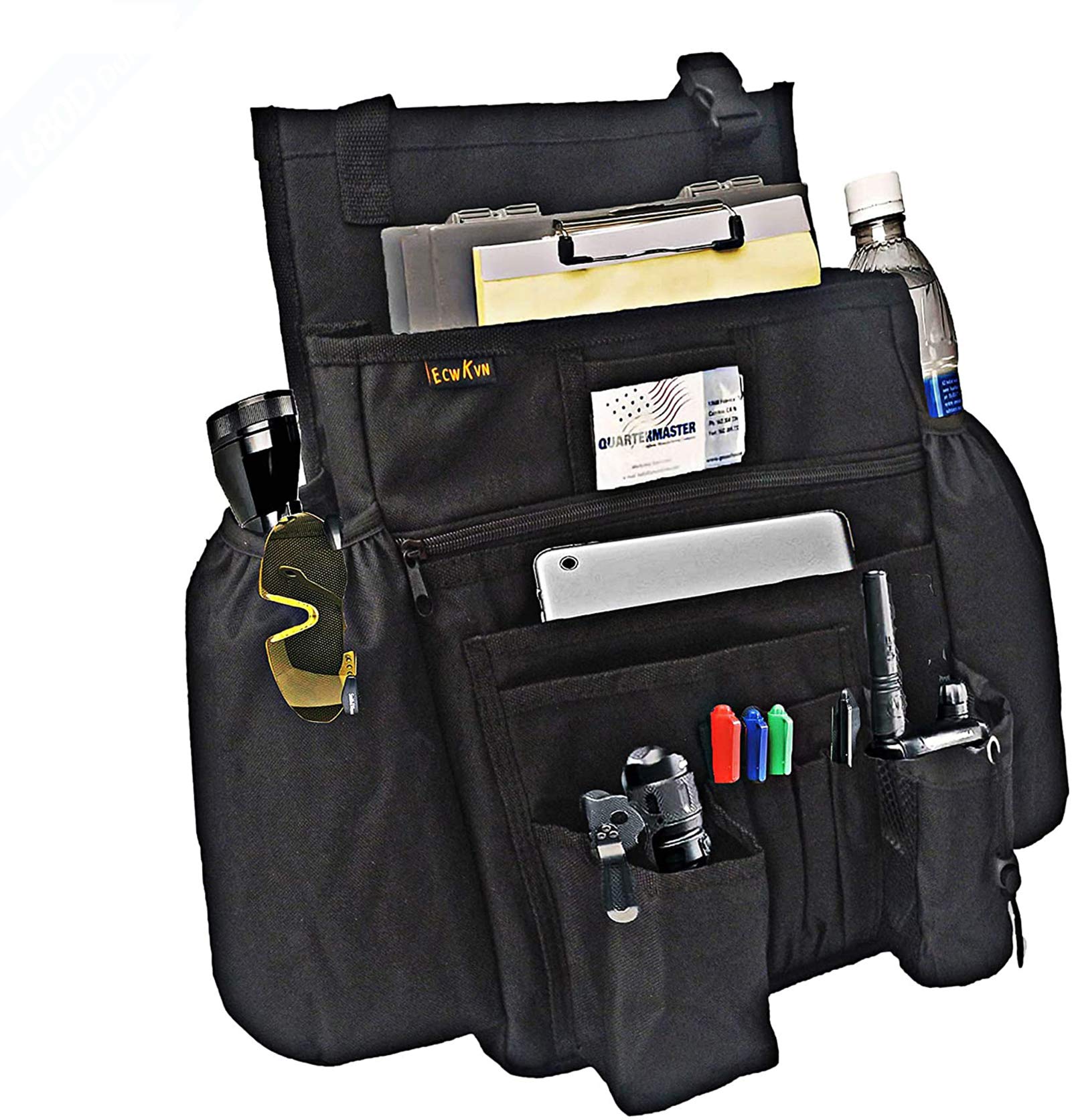 Ecwkvn Car Front Seat Organizer - Car File Organizer, Passenger Seat Storage Bag Law Enforcement - Vehicle Storage With Dedicate