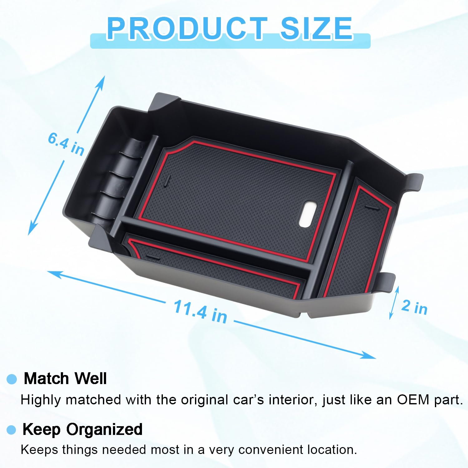 Pimcar Compatible With 2025 2024 2023 Honda Accord Lx Ex Sport Ex-L Sport-L Touring Hybrid Center Console Organizer Abs Plastic