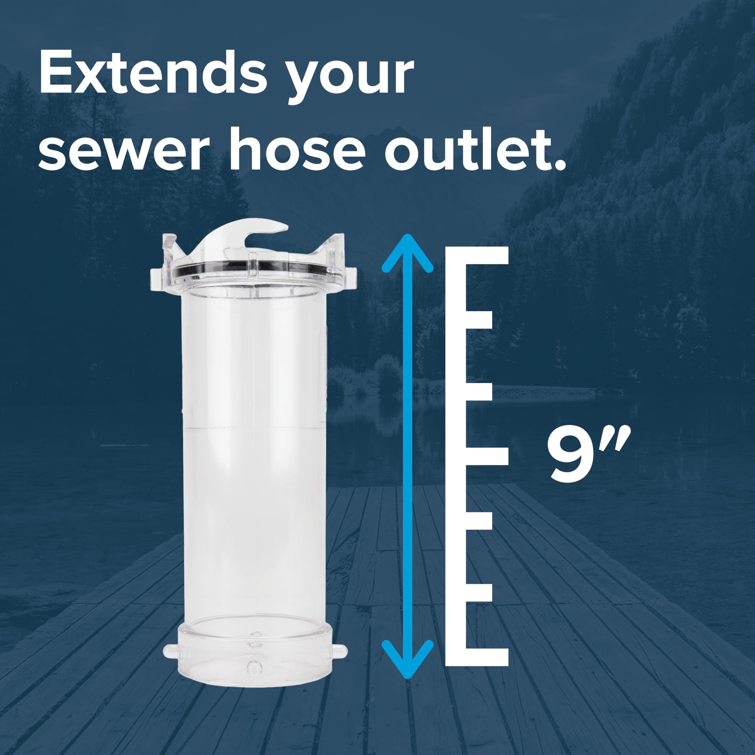 Camco 39592 9 Clear Sewer Hose Adapter