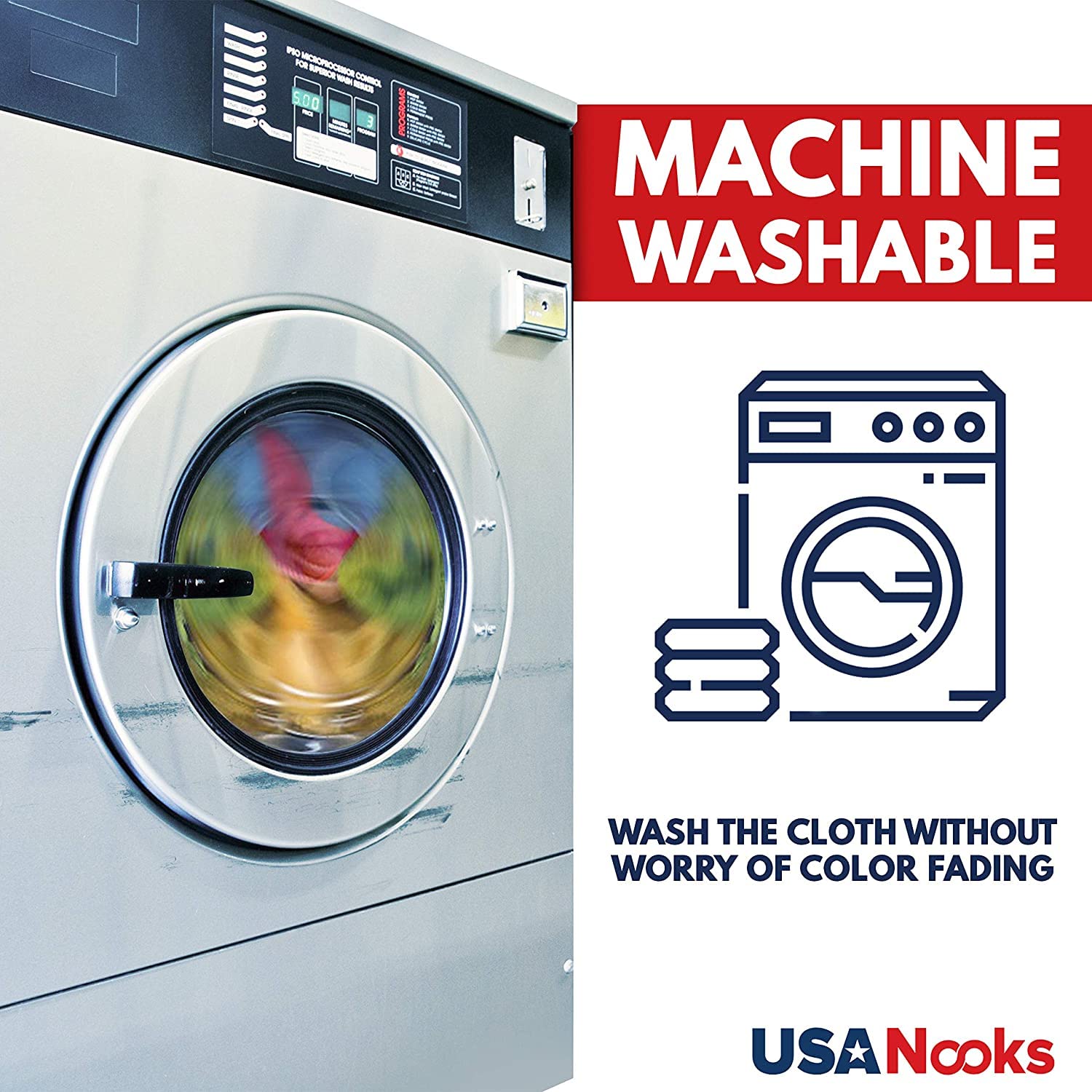 Usanooks Microfiber Cleaning Cloth - 12Pcs (16X16 Inch) High Performance - 1200 Washes, Ultra Absorbent Towels For Cars Weave Gr