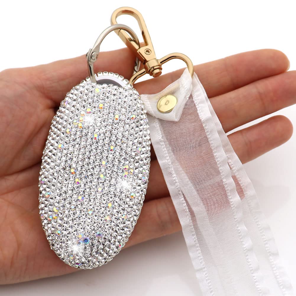 Ornater Key Fob Cover for Nissan - Silver Bling Crystal Diamond, Full-size, Model BDKS-1129, Compatible with Altima, Maxima, Murano, Rogue