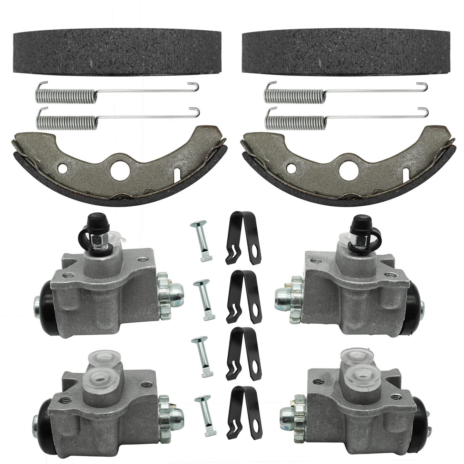 M Mati Front Brake Wheel Cylinders Left&Right All Four With Shoes For Yamaha Big Bear 350 Kodiak 400 Yfm350 Yfm400 1989-1998