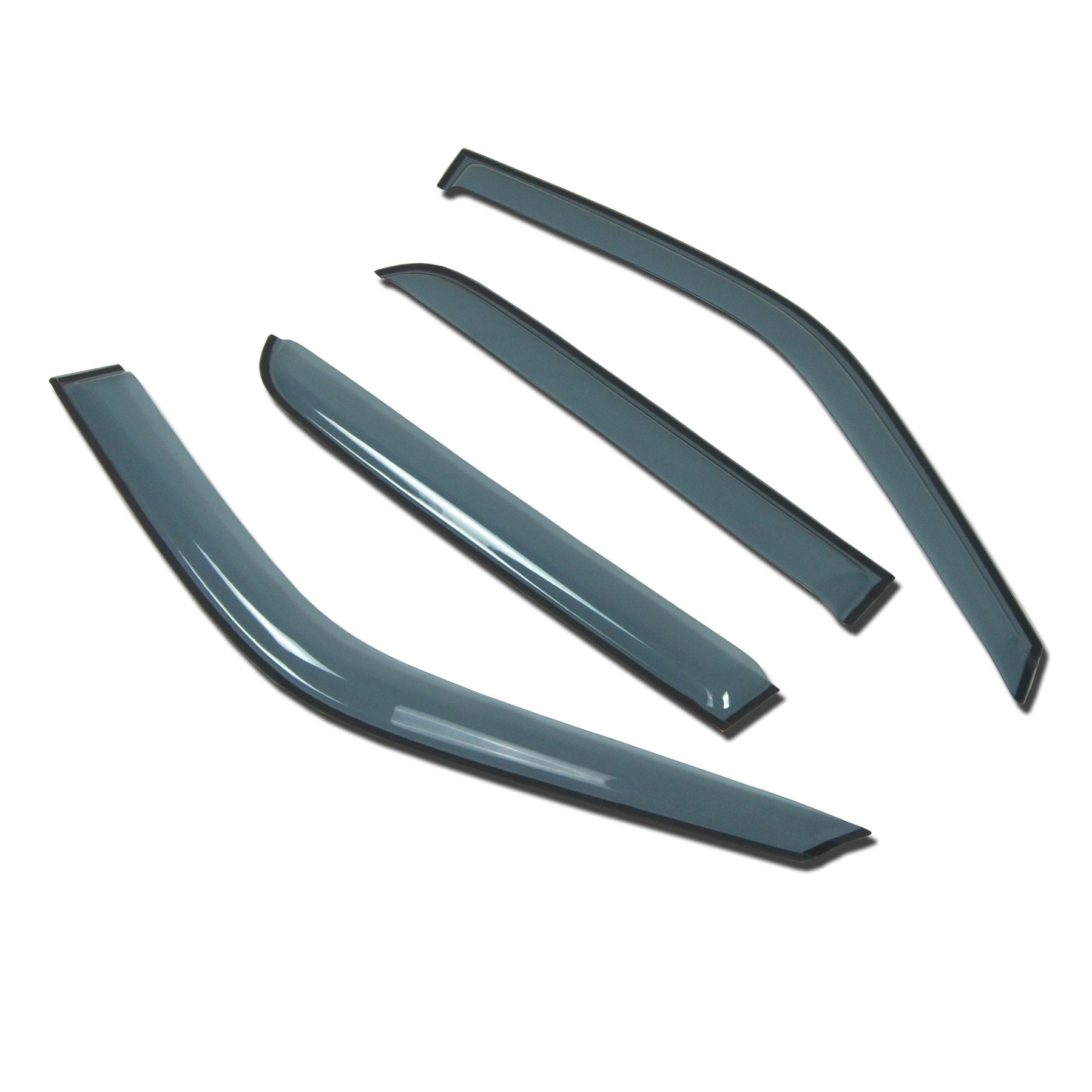 Tuningpros Outside Mount Window Vent Visors Rain Guards Compatible With Ford F-350 Supercab/Extended Cab 1999-2016 | Side Window
