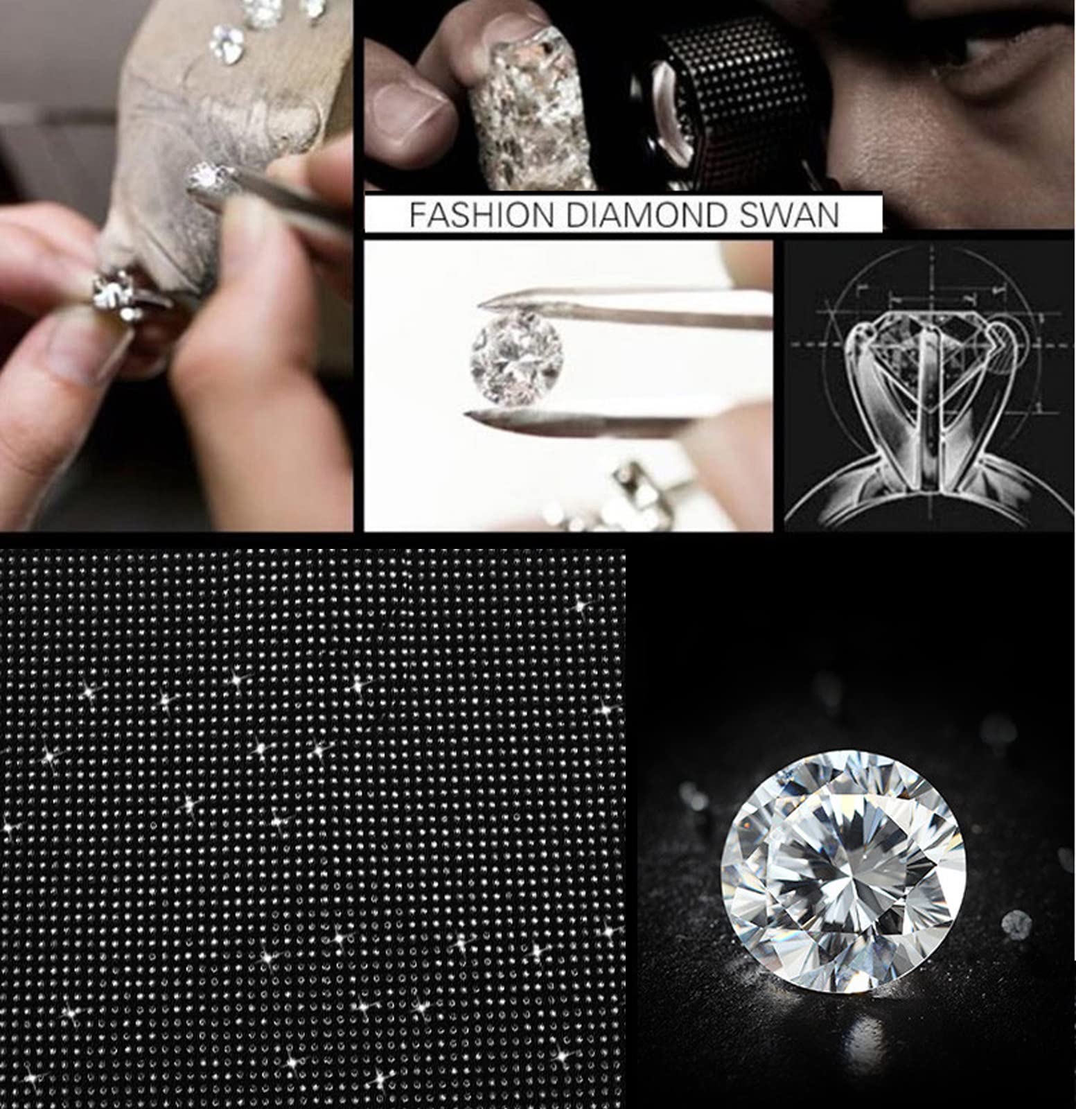 Car Armrest Cover For Women Black Bling Car Accessories Diamond Rhinestone Auto Center Console Protective Cover Car Decor For Wo