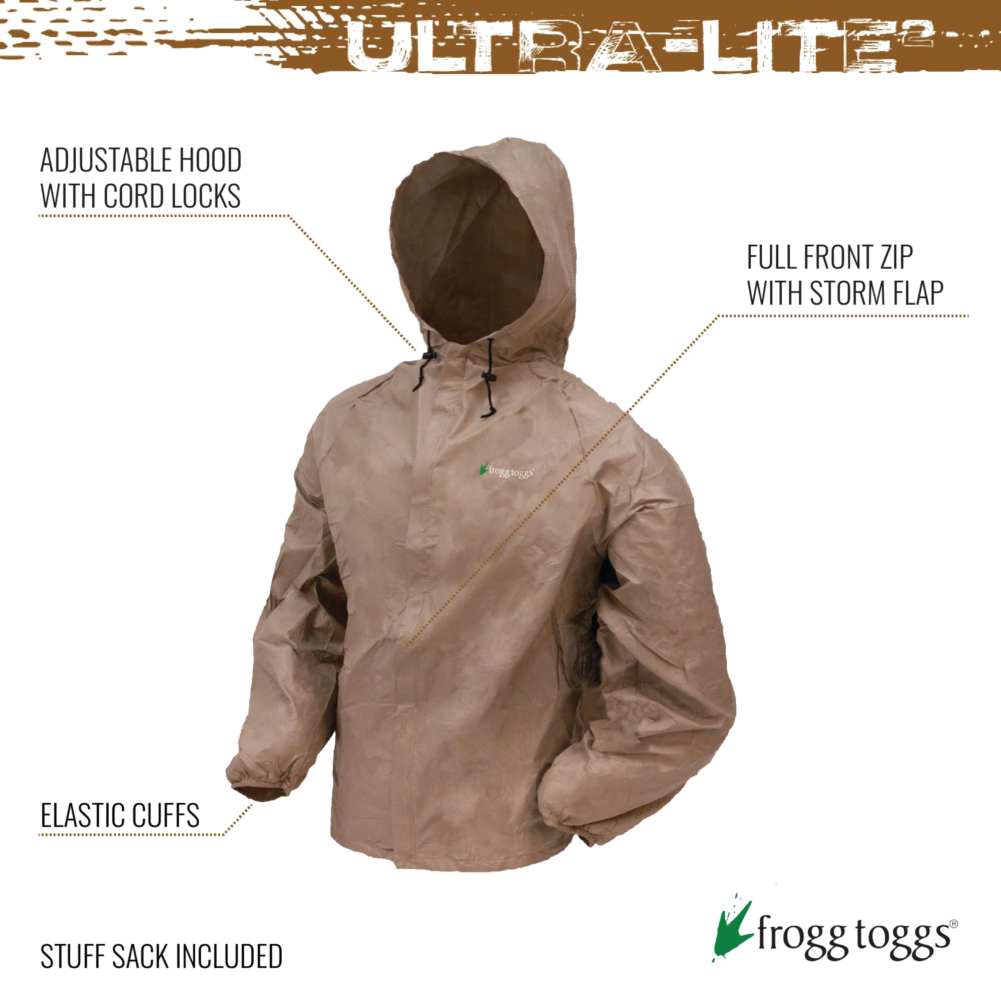Frogg Toggs Men'S Ultra-Lite2 Waterproof Breathable Rain Jacket