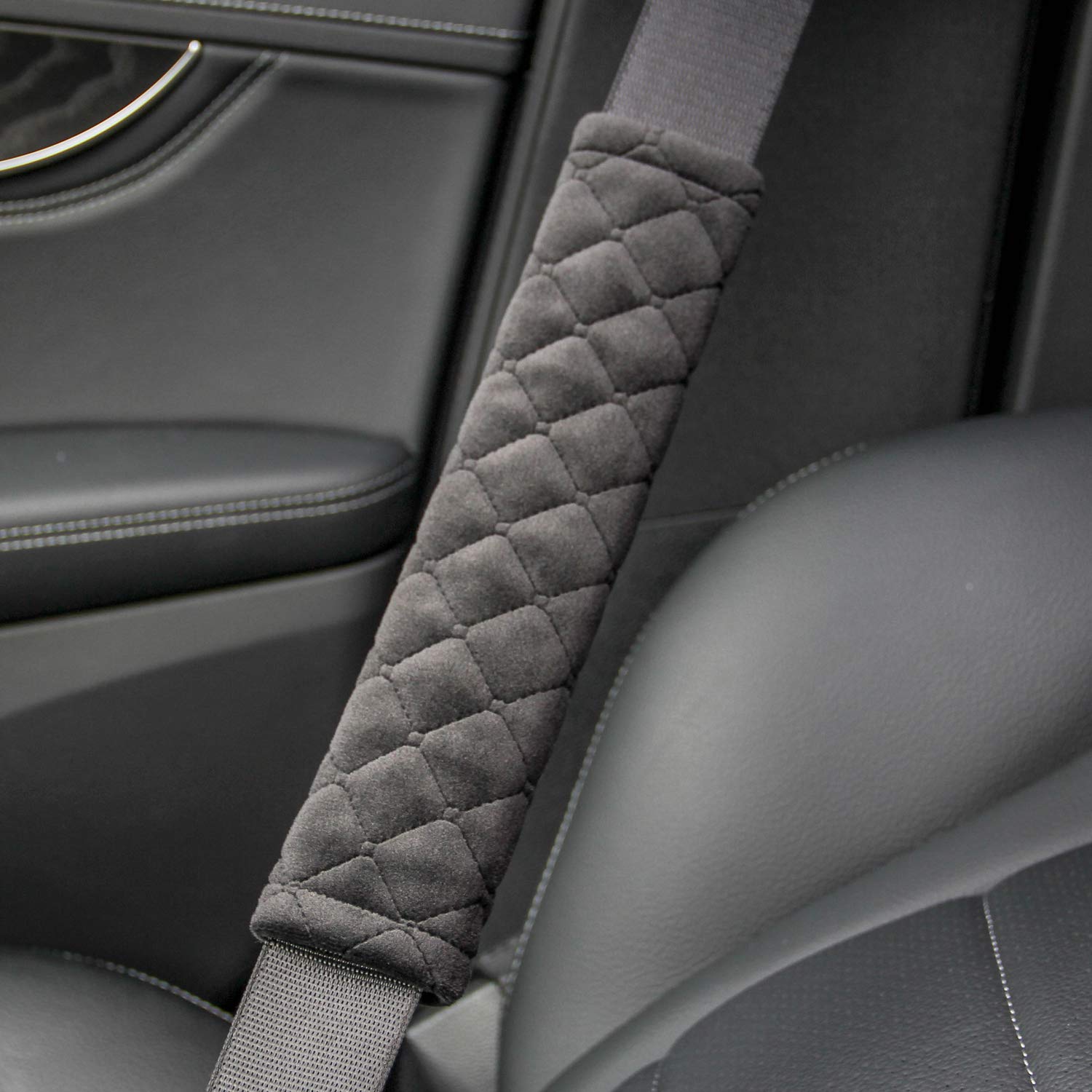 Amooca Soft Auto Seat Belt Cover Seatbelt Shoulder Pad 2 Pcs For A More Comfortable Driving Compatible With All Cars And Backpac