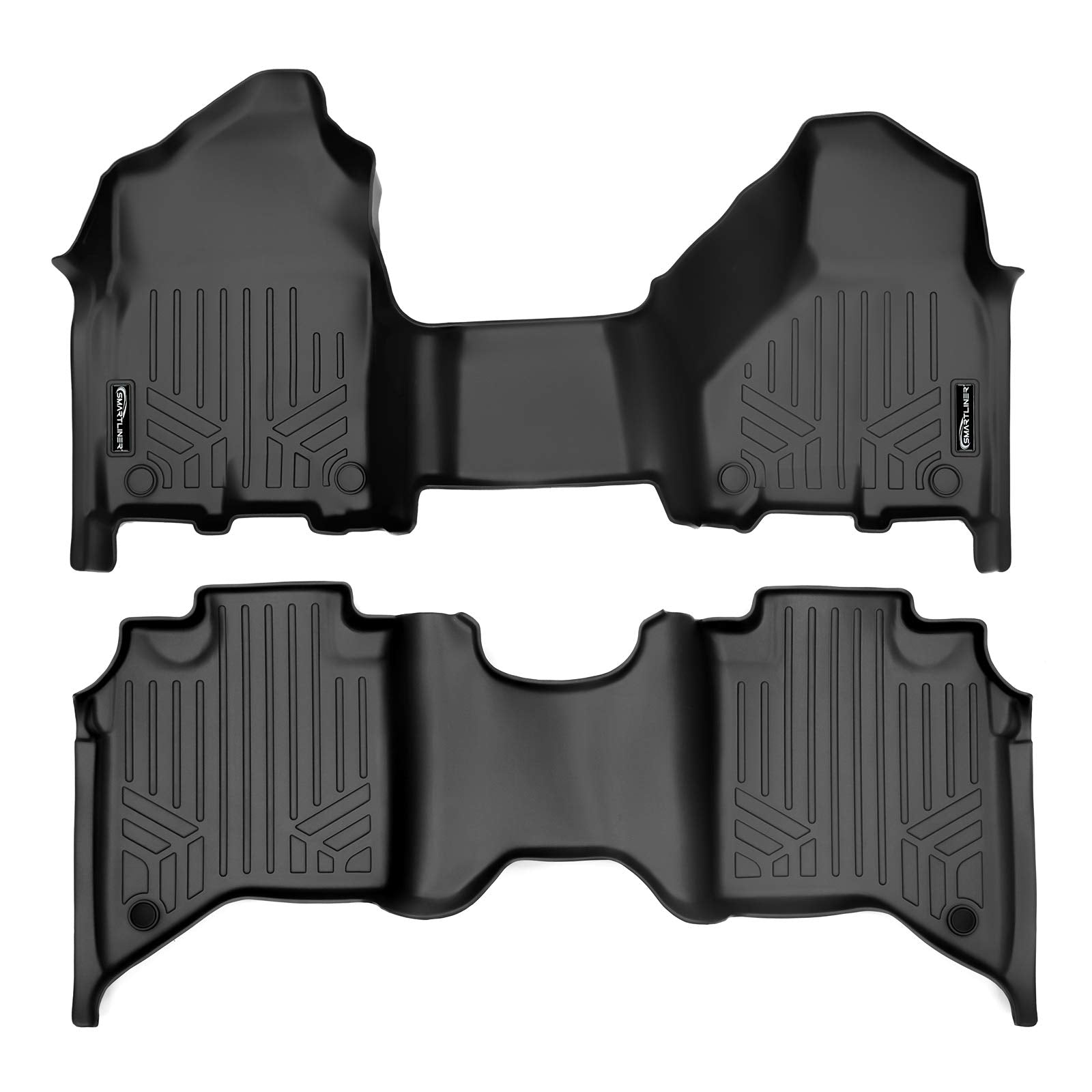 MAXLINER Custom Floor Mats Set (Both Rows 1pc) Black Compatible with 2019-2022 Ram 2500/3500 Crew Cab with 1st / 2nd Row Bench S