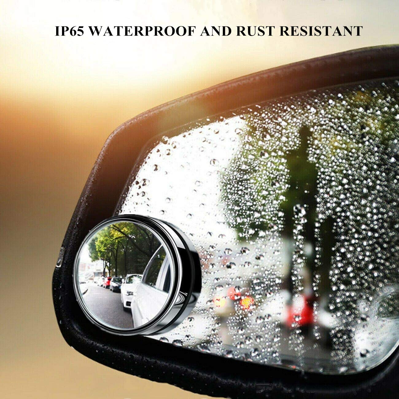 2 pcs Blind Spot Mirrors, 2'' Round HD Glass Convex 360 Wide Angle Side Rear View Mirror with ABS Housing for Cars SUV and Truck